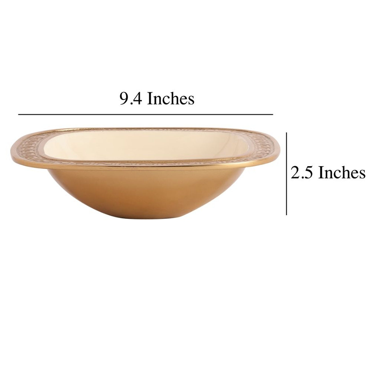 Versace Design Bowl in Ivory Enamel & Gold Finish