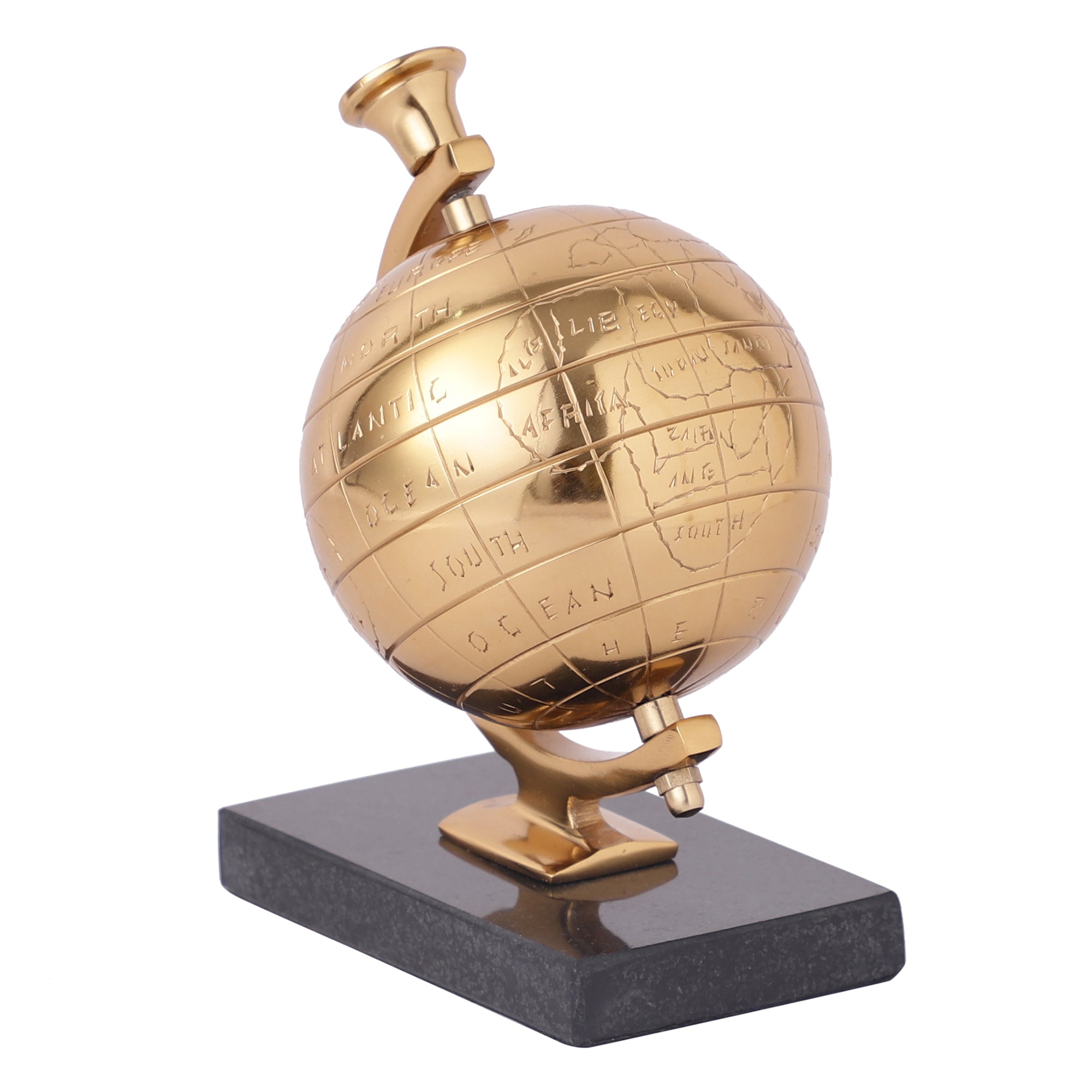 Miniature Metal Earth Gold with Black Marble Base