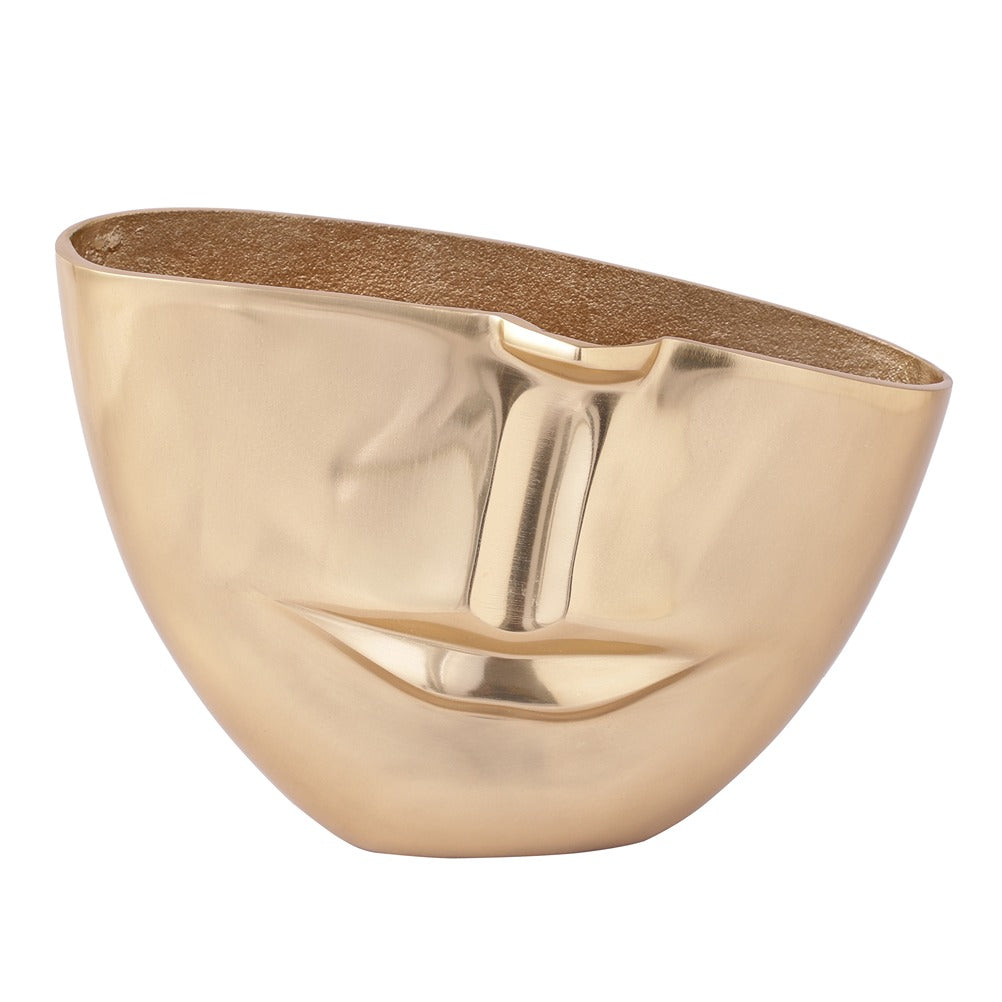 The Amused Gold Face Vase