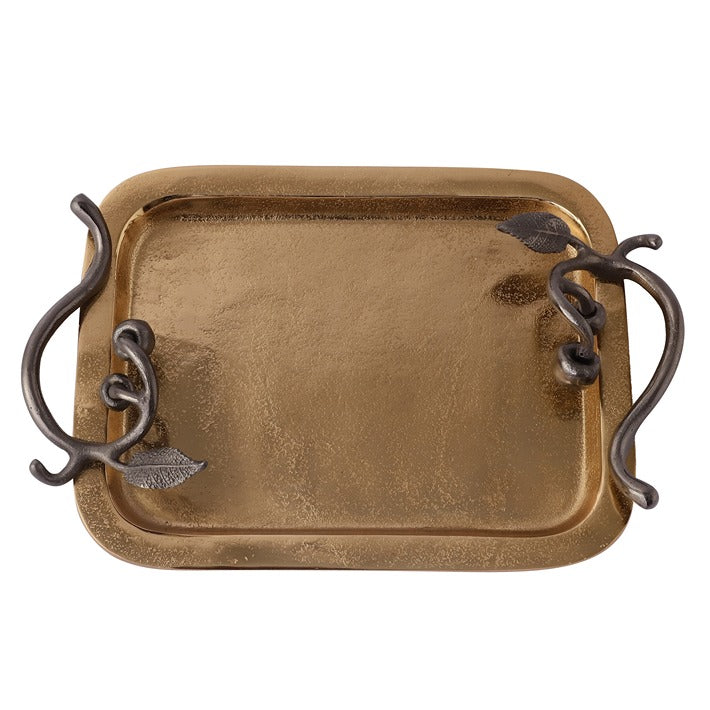 Cherry Vine Serving Tray Gold