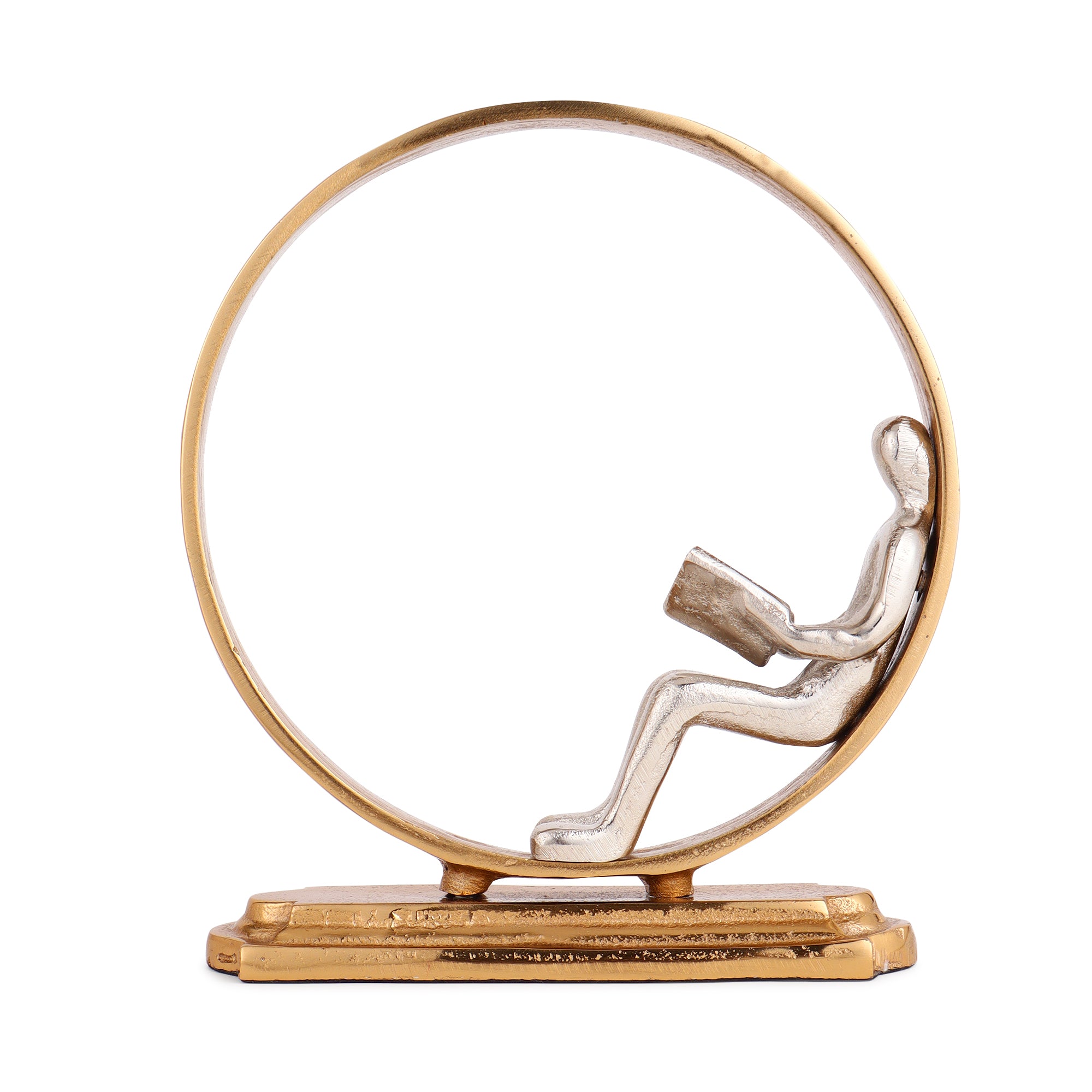 Eternal Reader Sculpture Gold