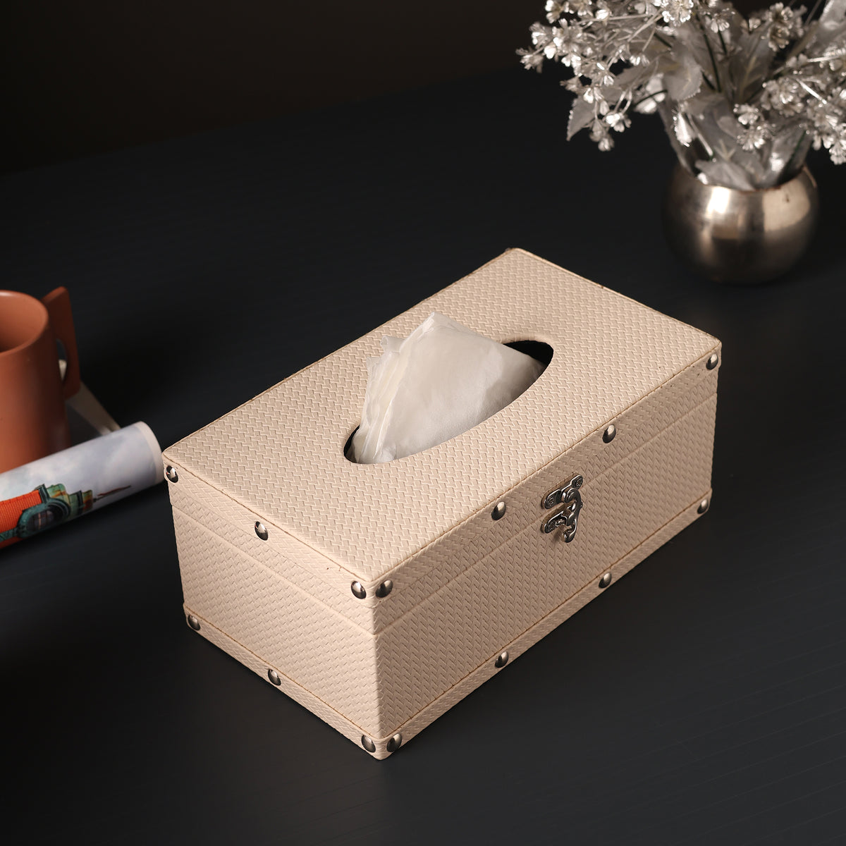 Bexley Leather Pink Tissue Box