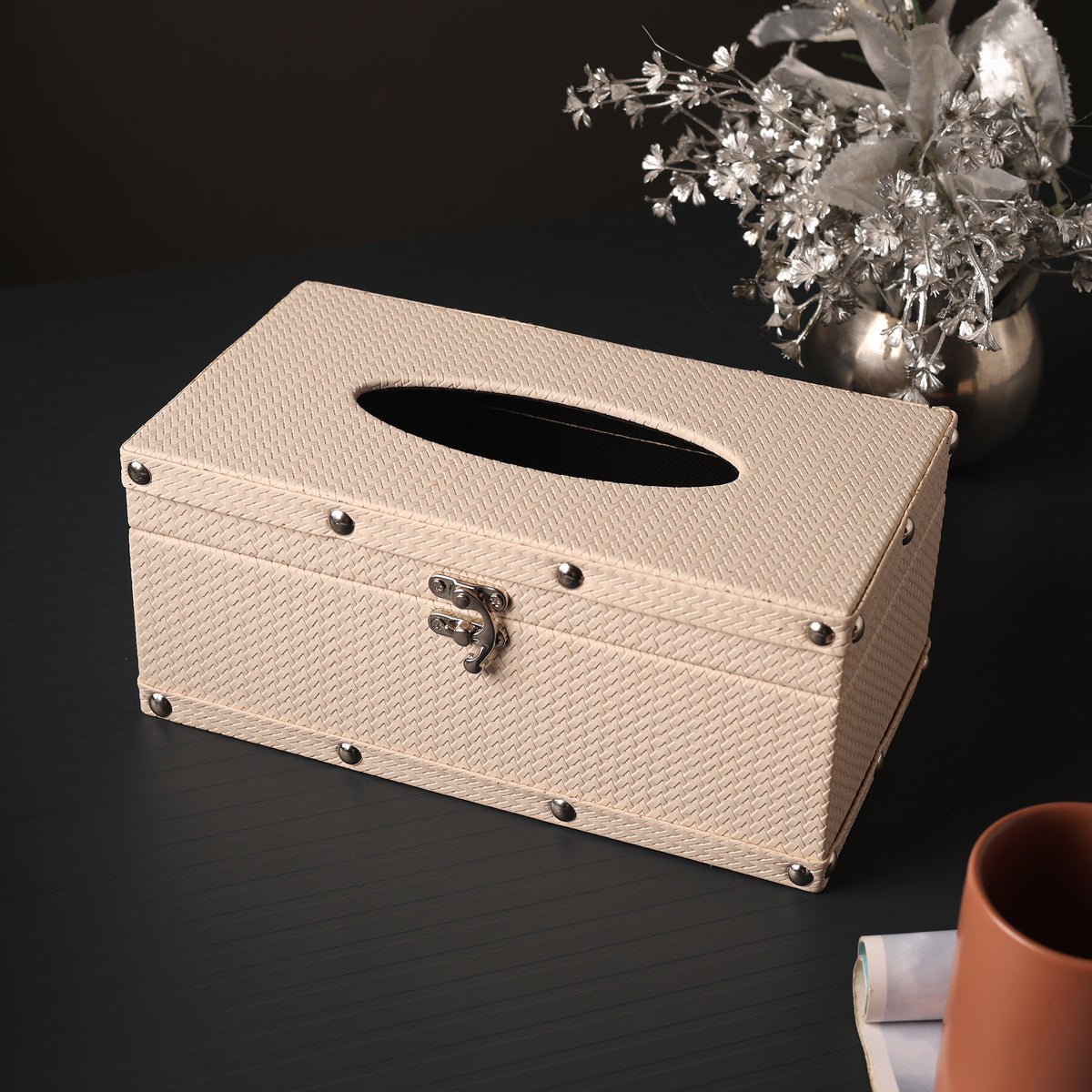 Bexley Leather Pink Tissue Box
