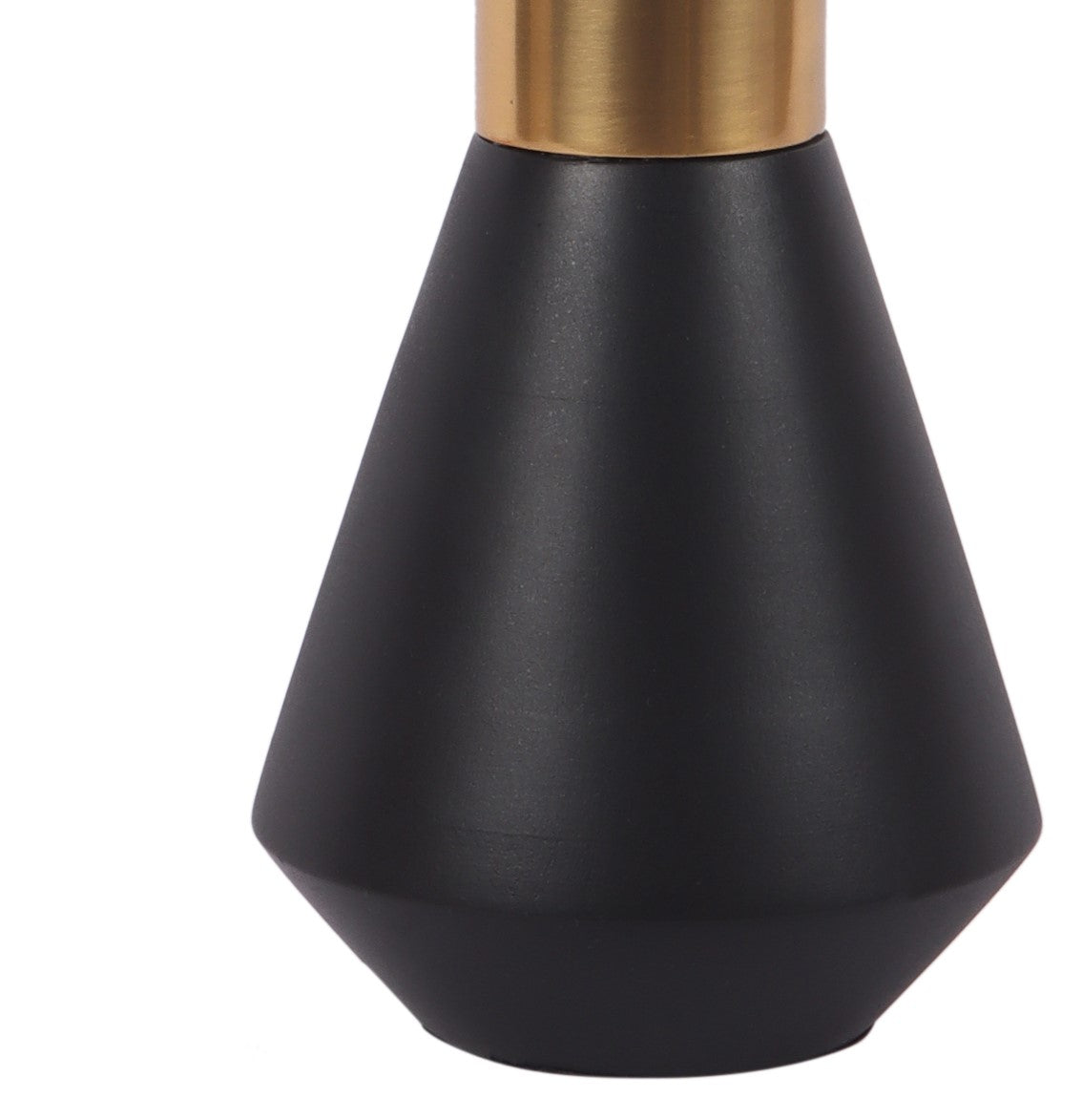 Matt Gold and Black Aluminum Deidra Table Vase