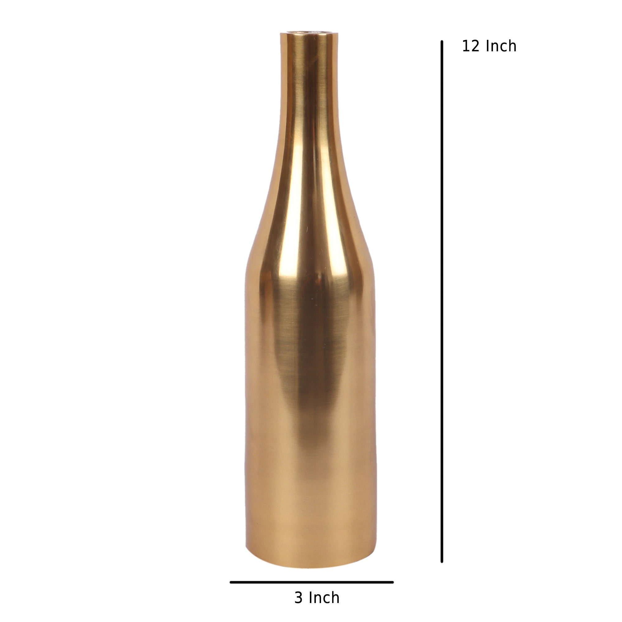Champagne Small Bottle Vase- Full Gold