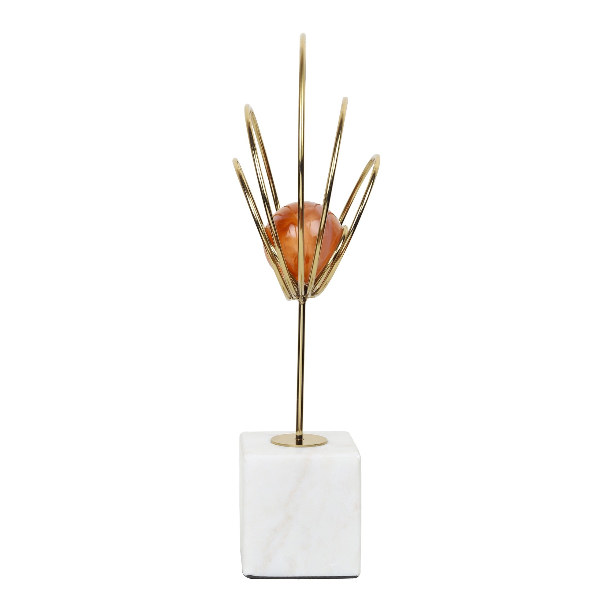 Aurora Rings Crystal Ball Sculpture