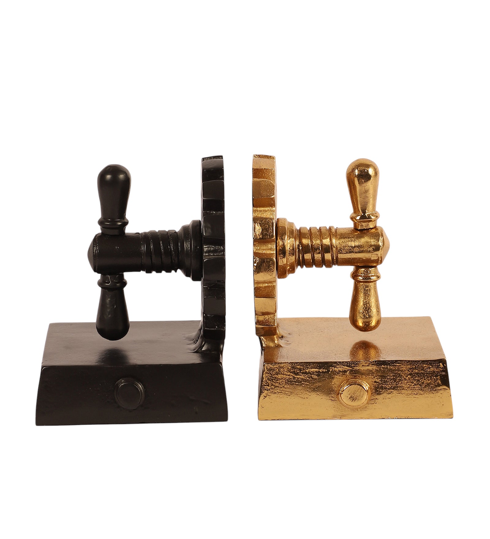 The Gearlock Bookend Gold & Black
