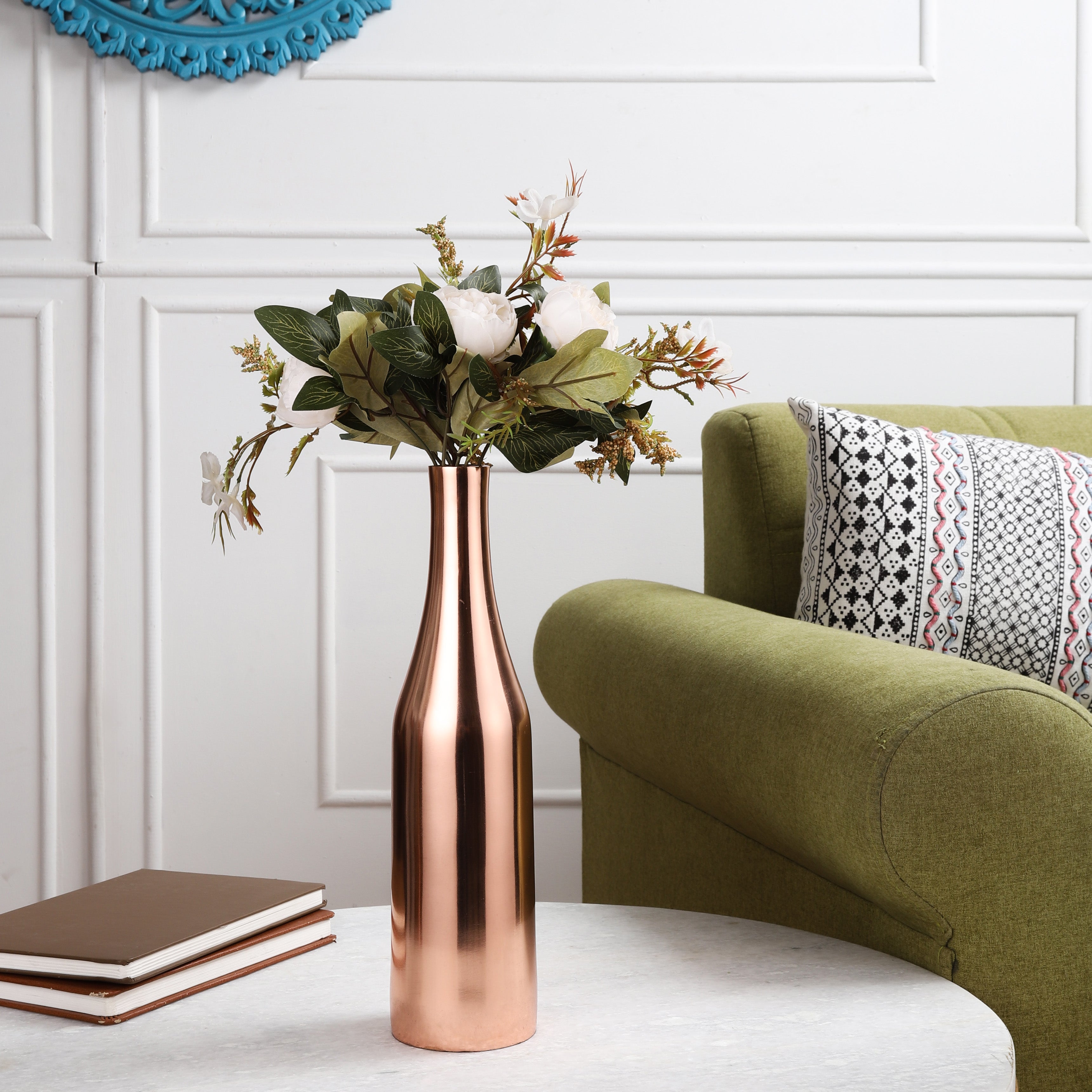 Champagne small Bottle Vase-Rose gold