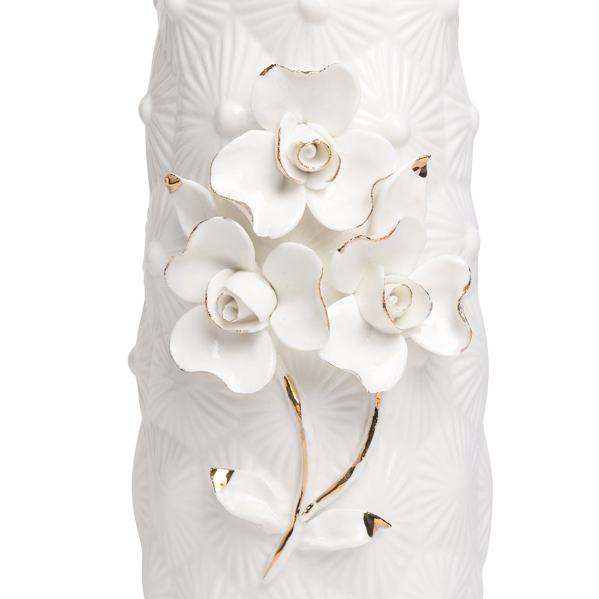 Elodie Fleur White Porcelain Vase