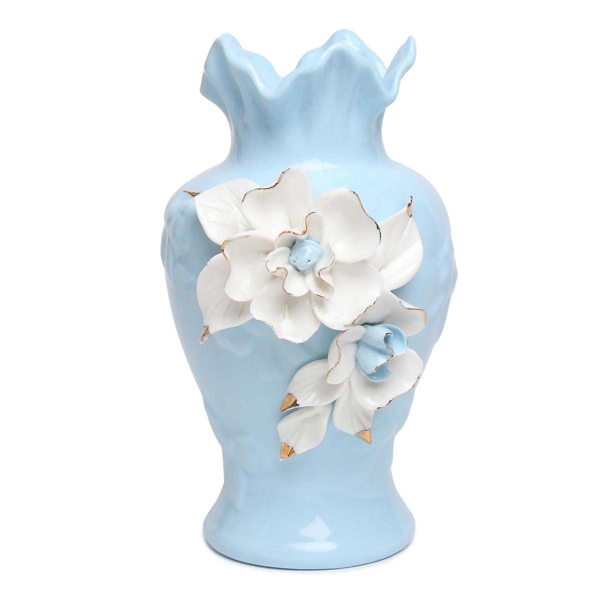 Elodie Fleur Blue  Porcelain Vase