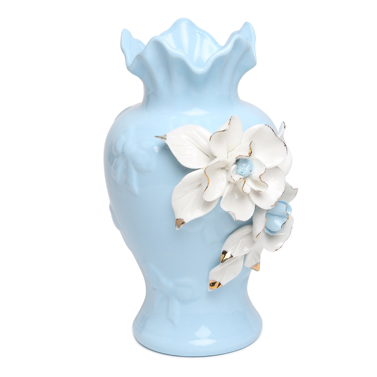 Elodie Fleur Blue  Porcelain Vase