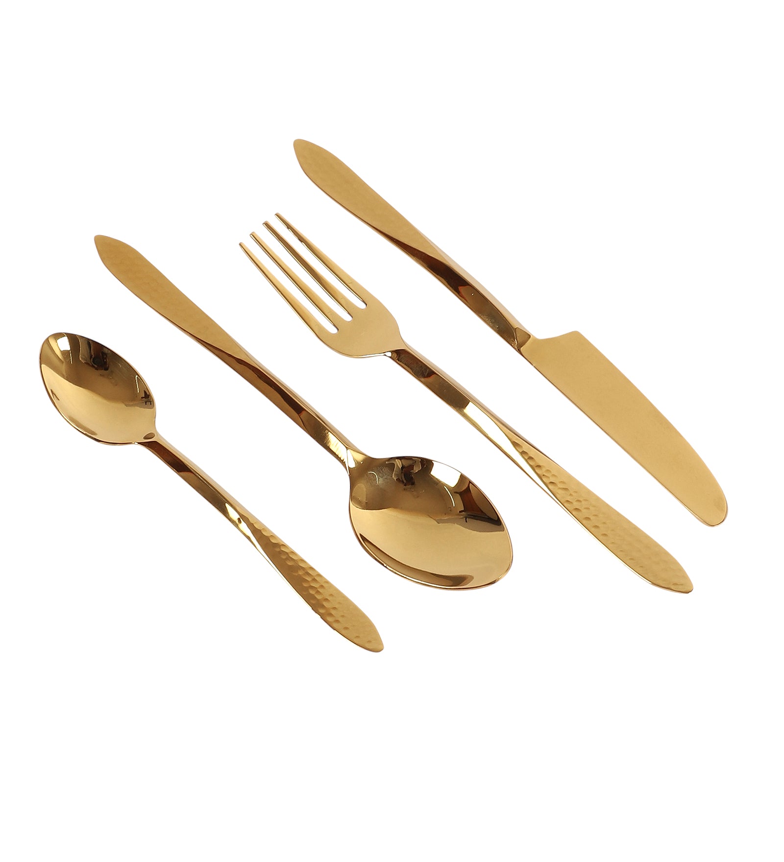 DUNE HAMMERED CUTLERY sET GOLD