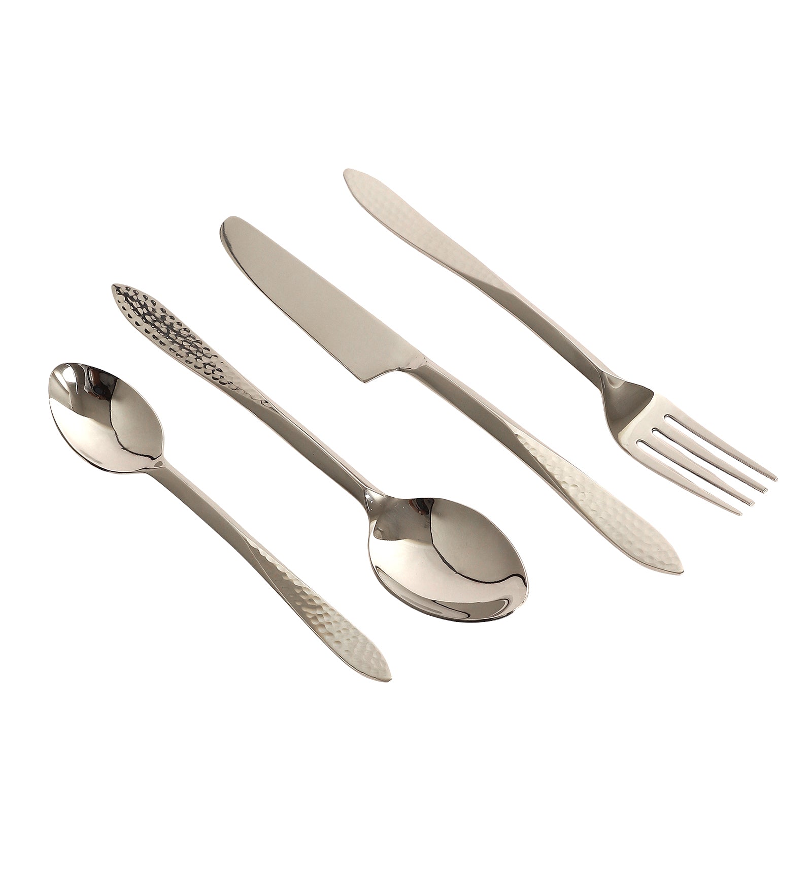 DUNE HAMMERED Cutlery set Silver