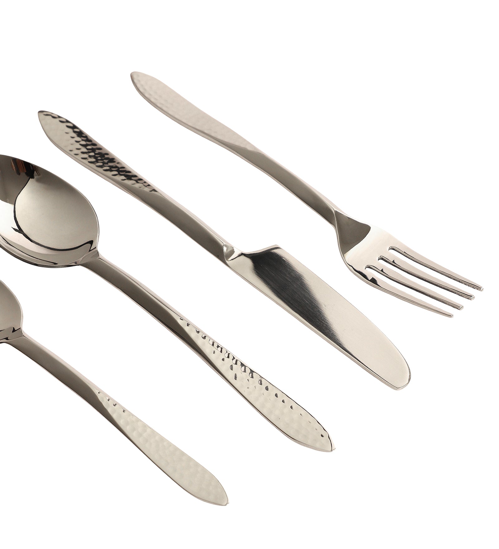 DUNE HAMMERED Cutlery set Silver