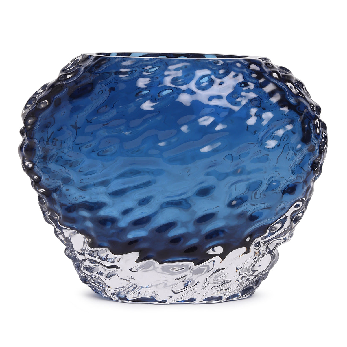 Torrent Blue Crystal Vase Short