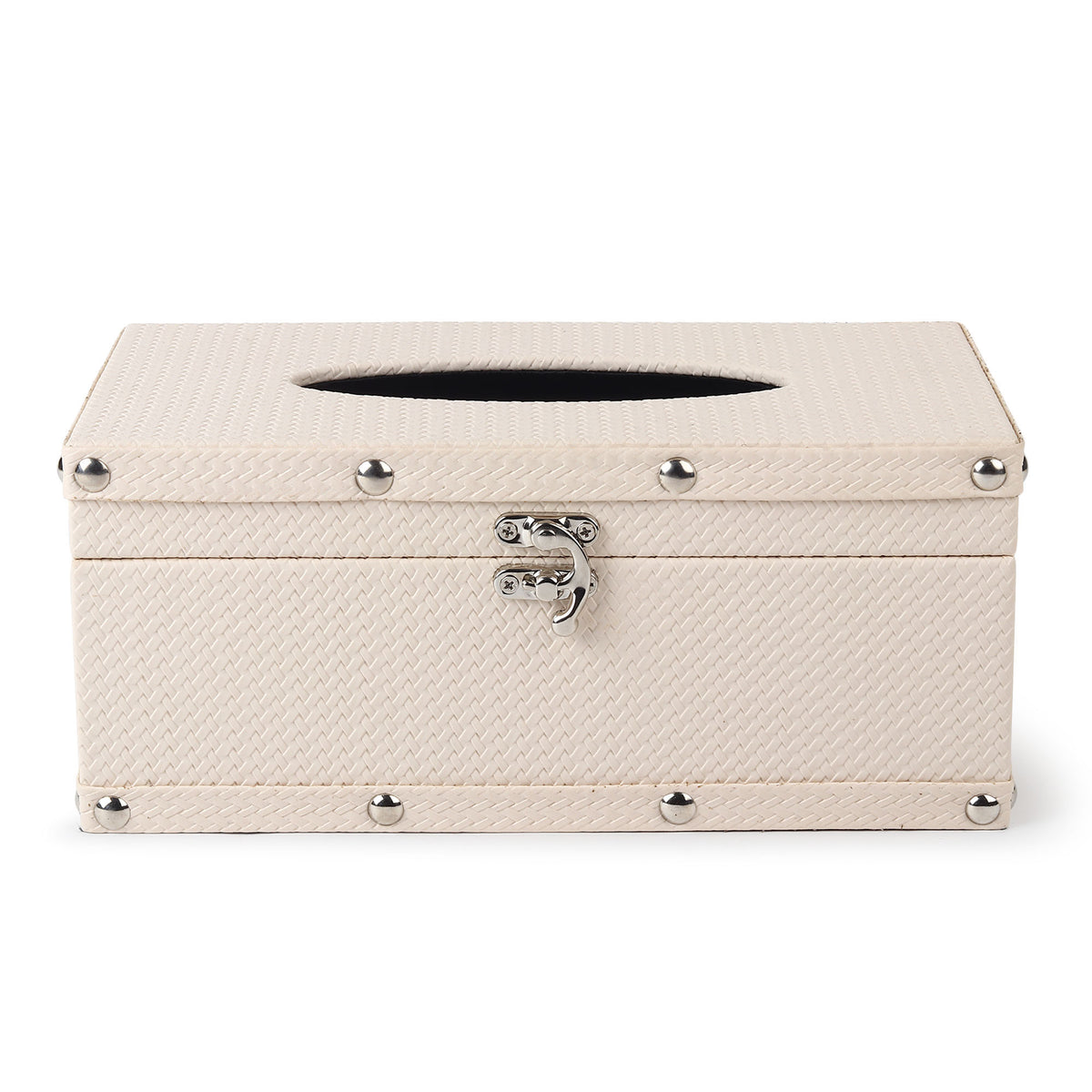 Bexley Leather White Tissue Box