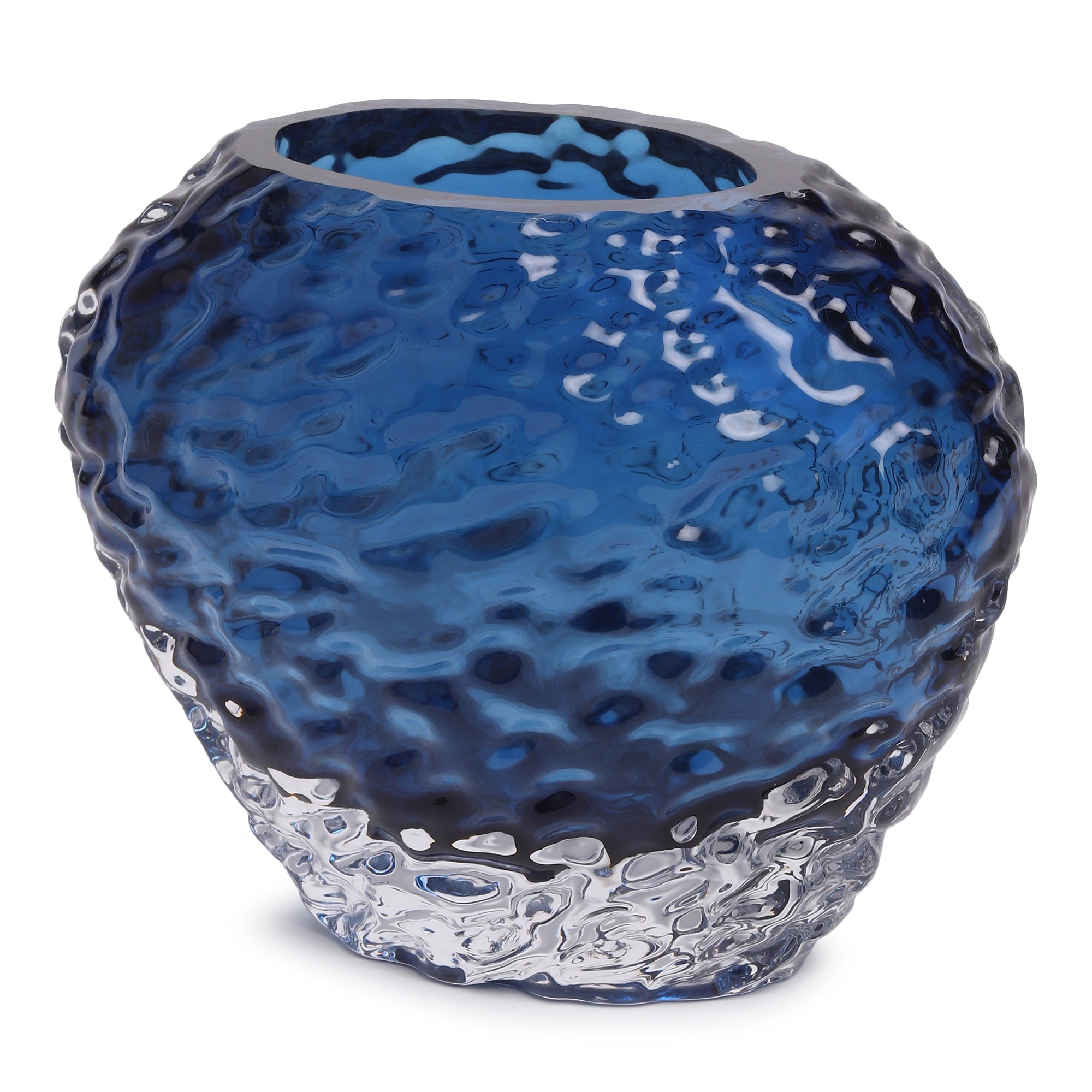 Torrent Blue Crystal Vase Short