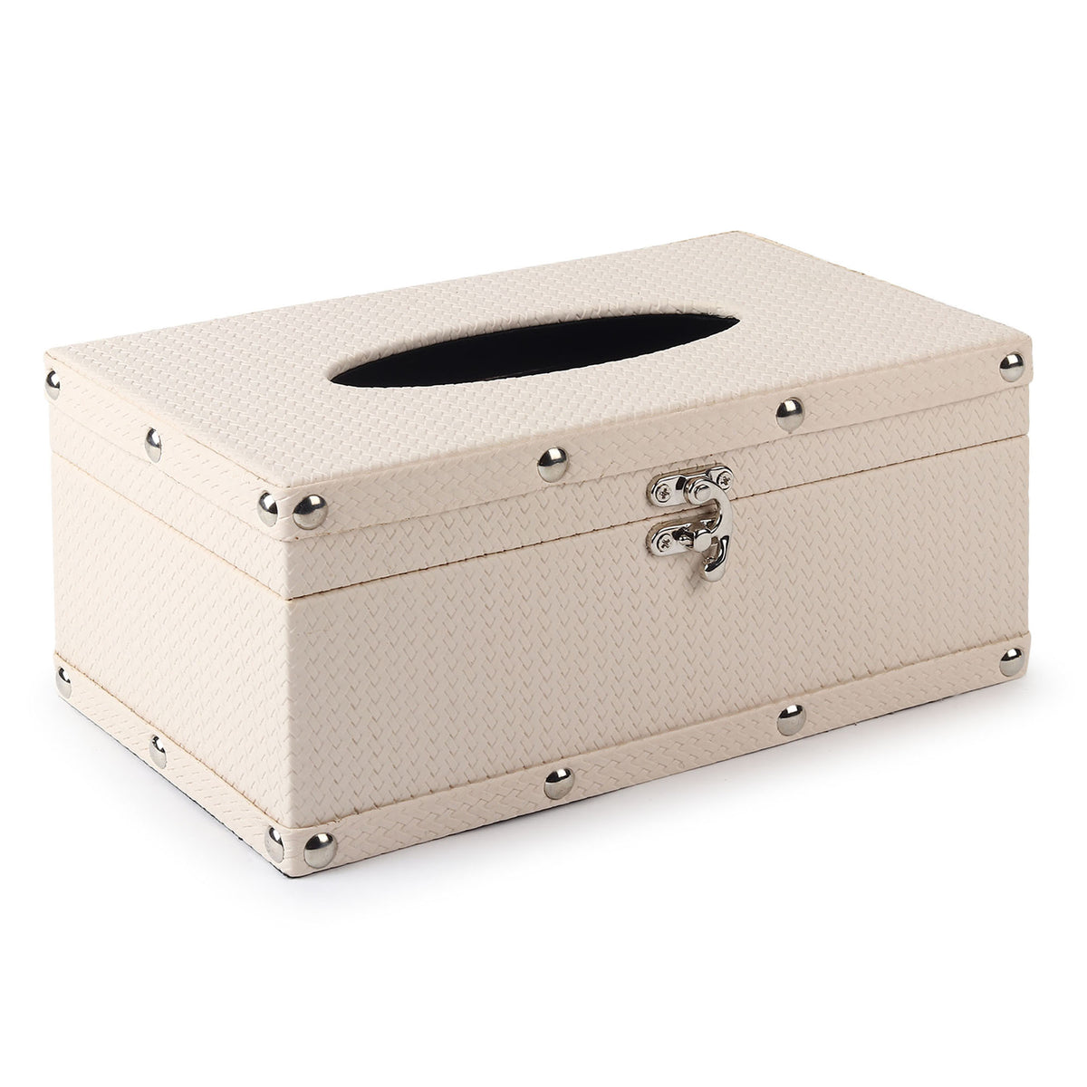 Bexley Leather White Tissue Box