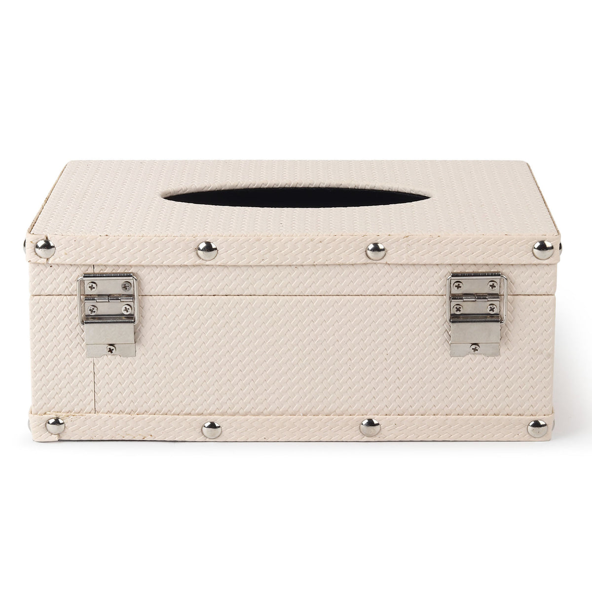 Bexley Leather White Tissue Box
