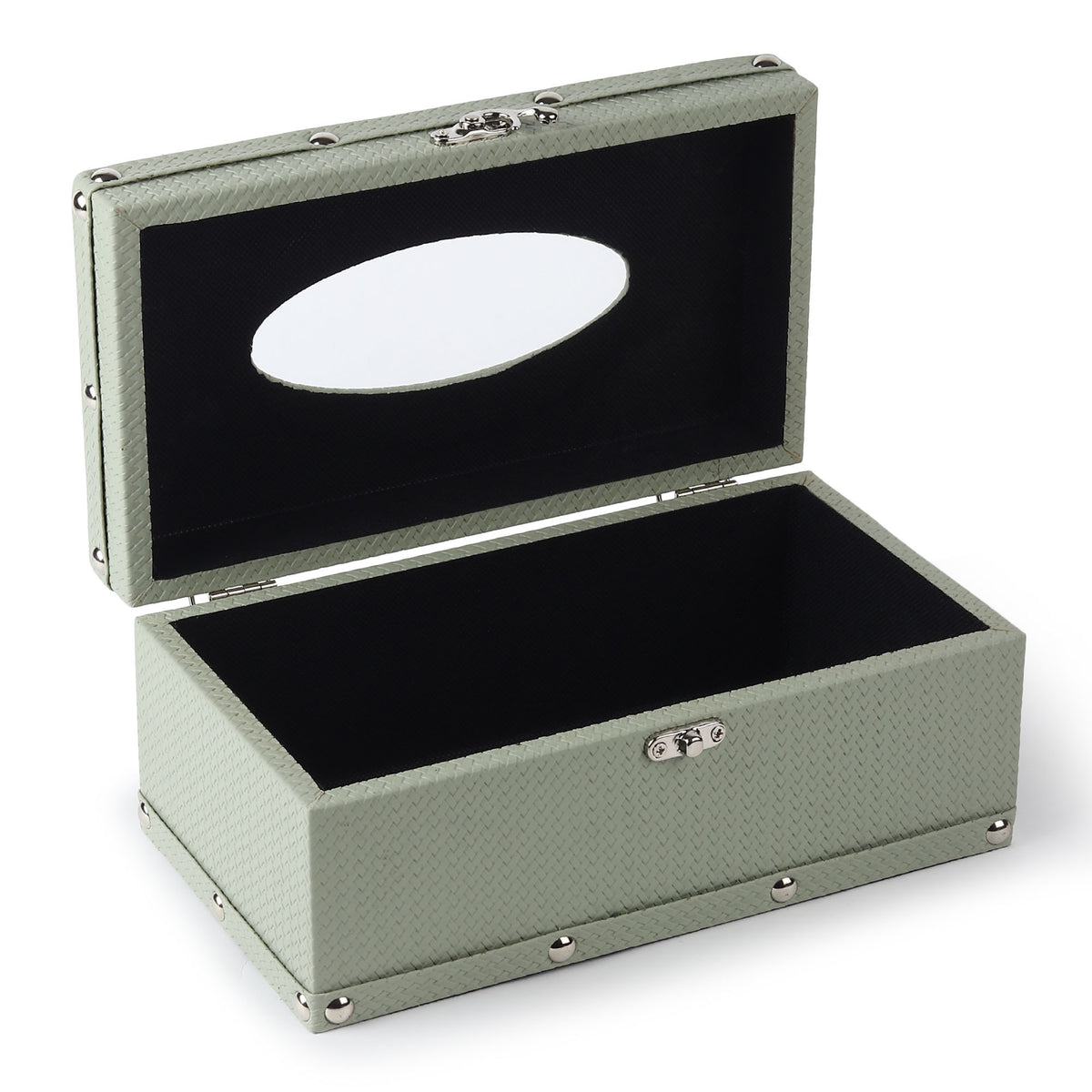 Bexley Leather Green Tissue Box