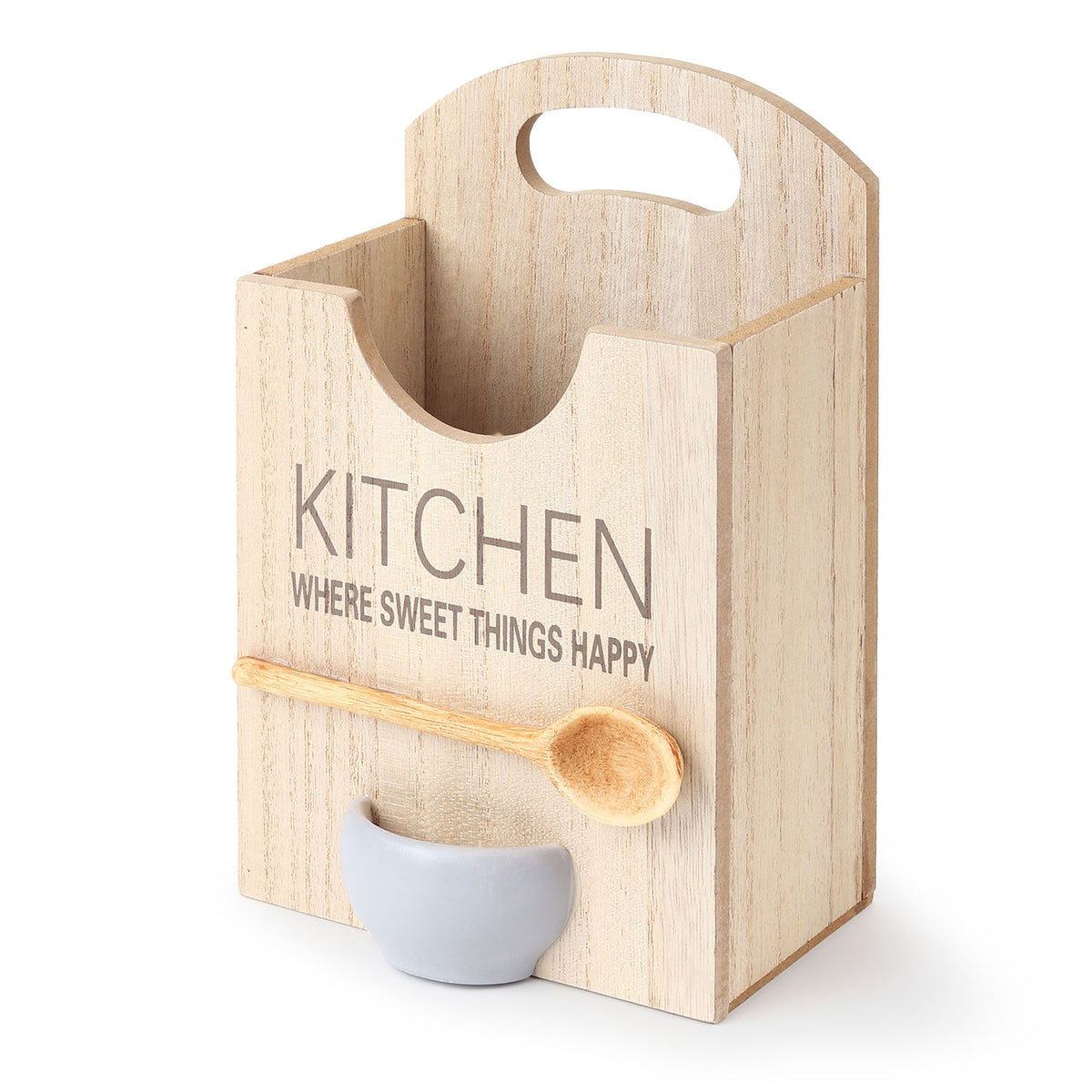 Homestead Kitchenette Wooden Cutlery Caddy