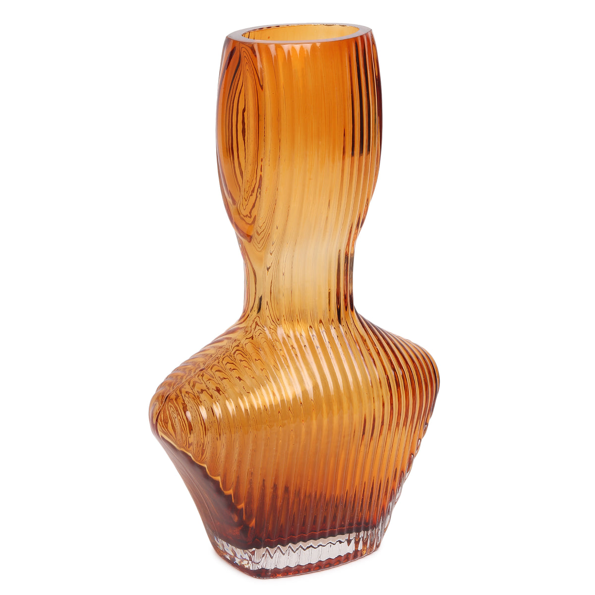 Apollo Amber Glass Vase