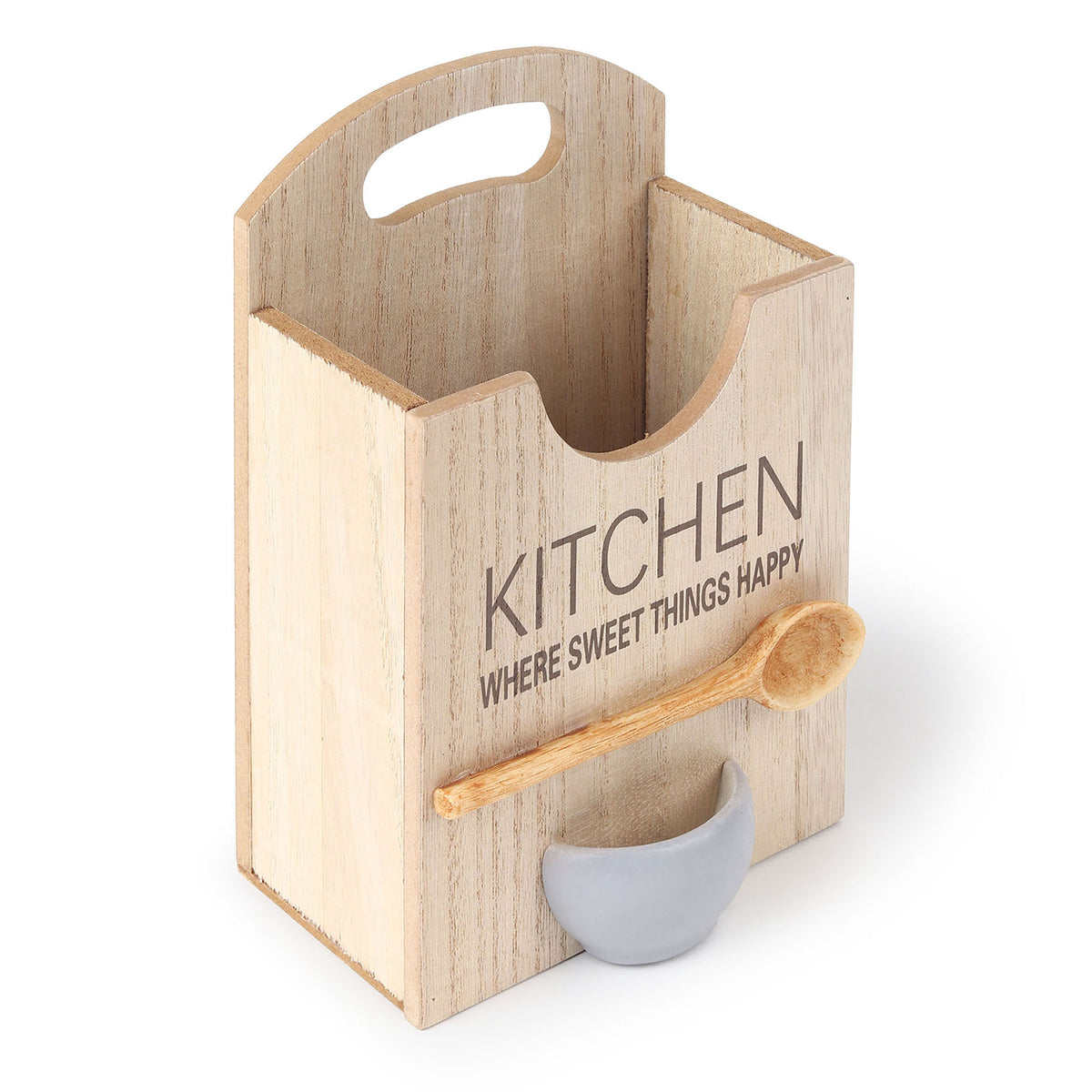 Homestead Kitchenette Wooden Cutlery Caddy