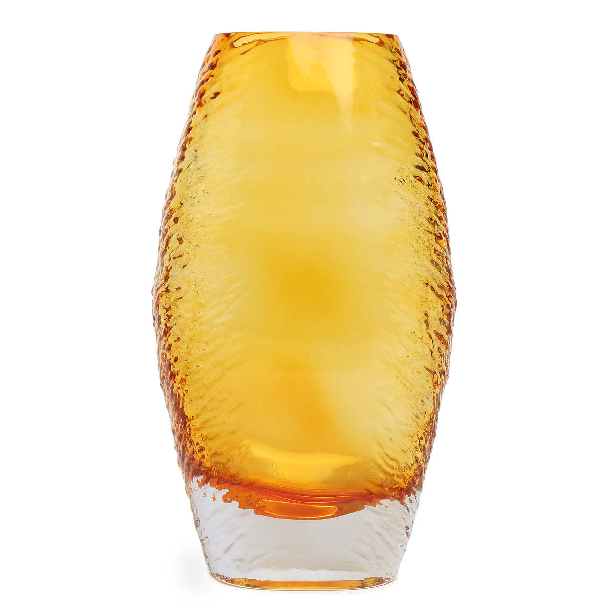 Solara Amber Crystal Vase Large