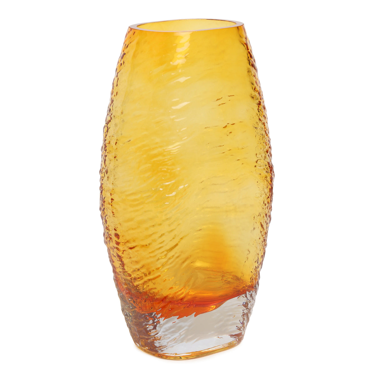 Solara Amber Crystal Vase Large