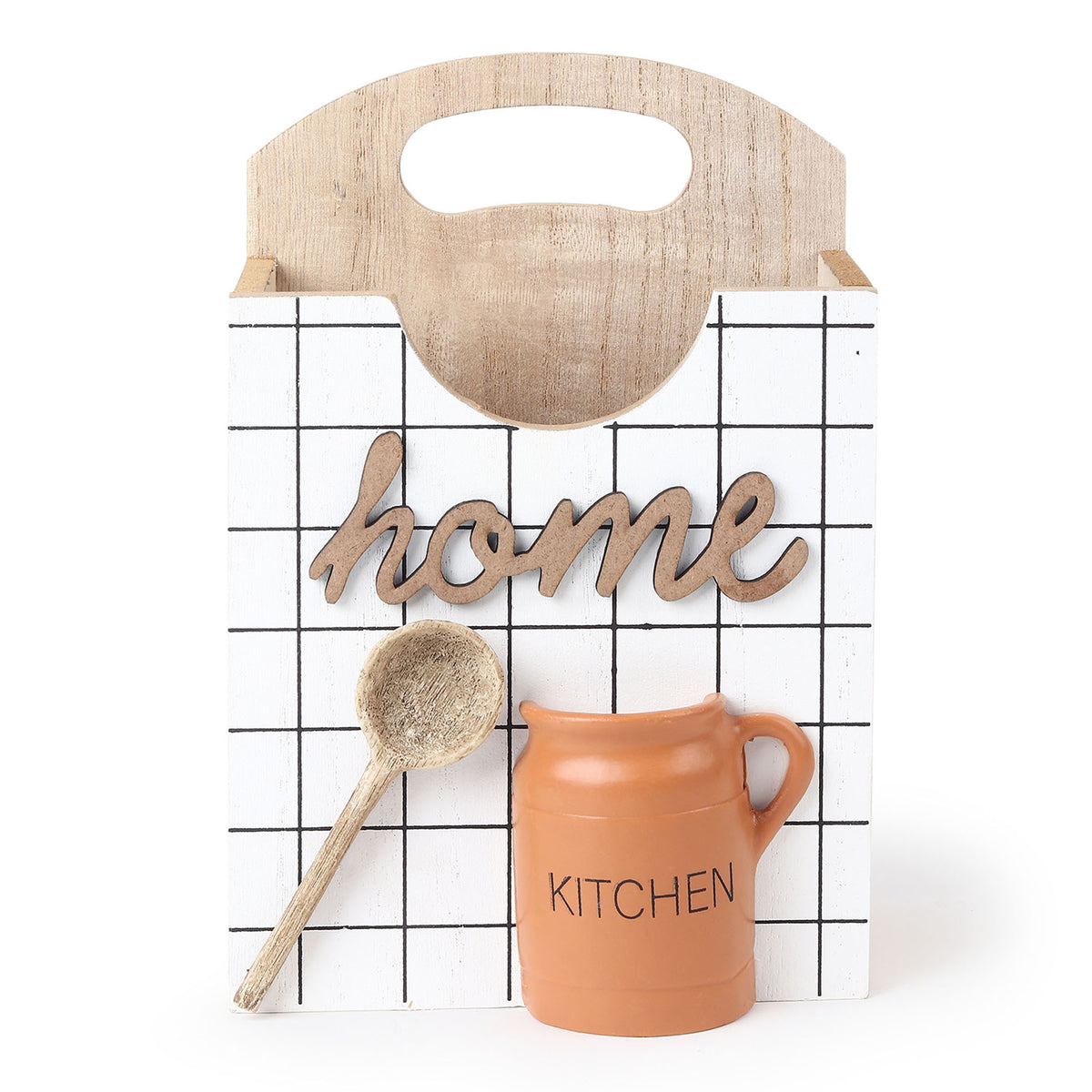 Larder Kitchenette Wooden Cutlery Caddy
