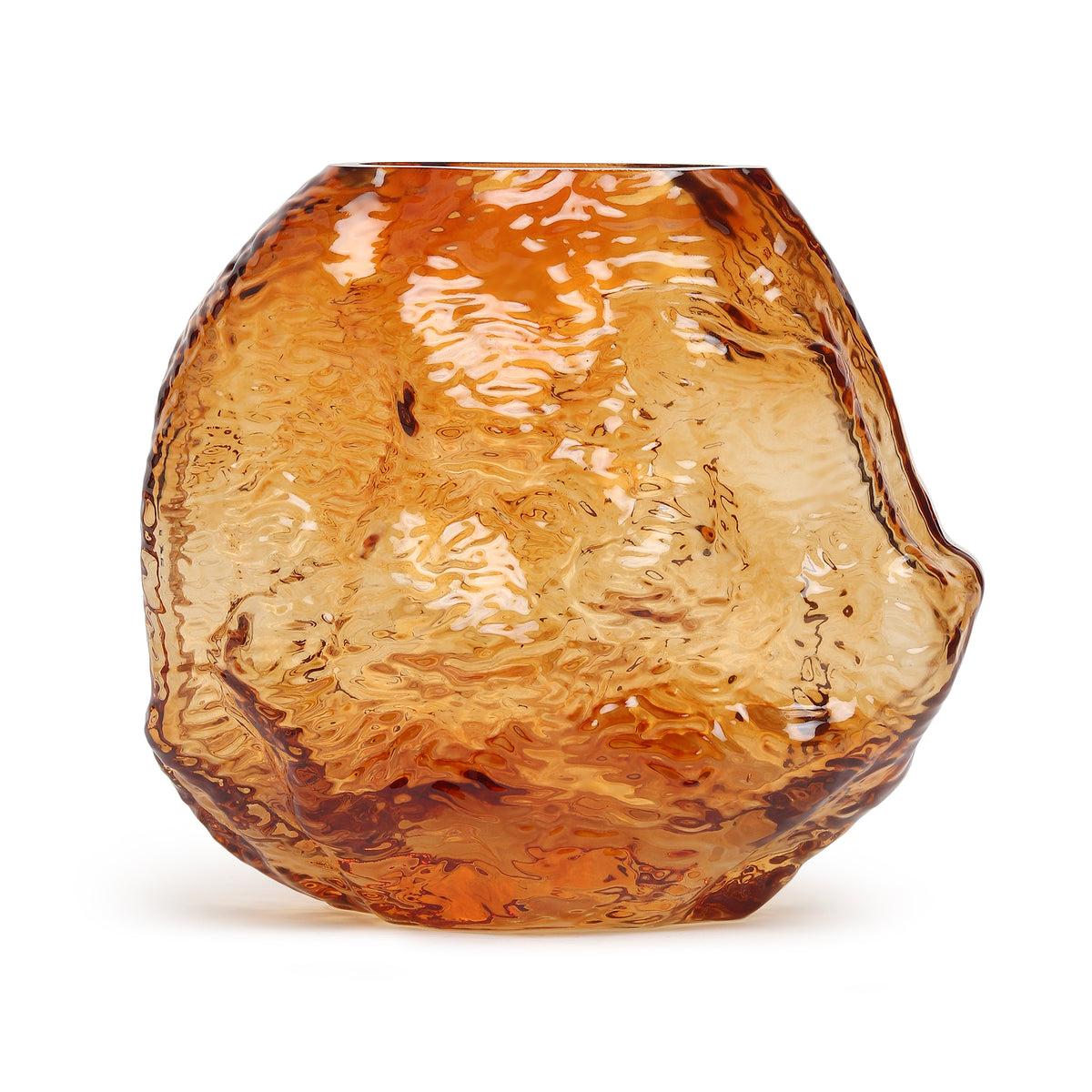 Terra Melt Amber Crystal Vase