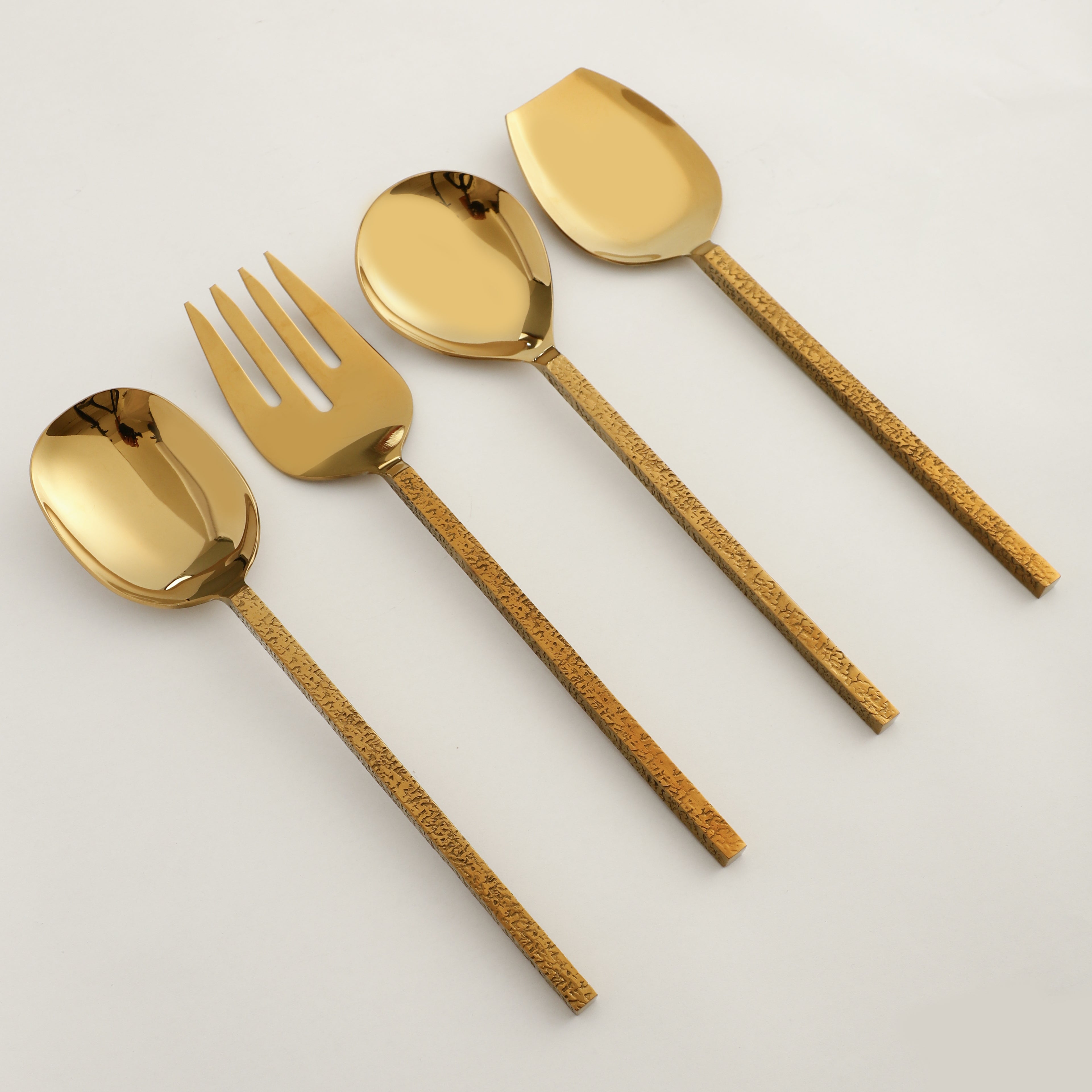 Ember Texture Serving Set Gold