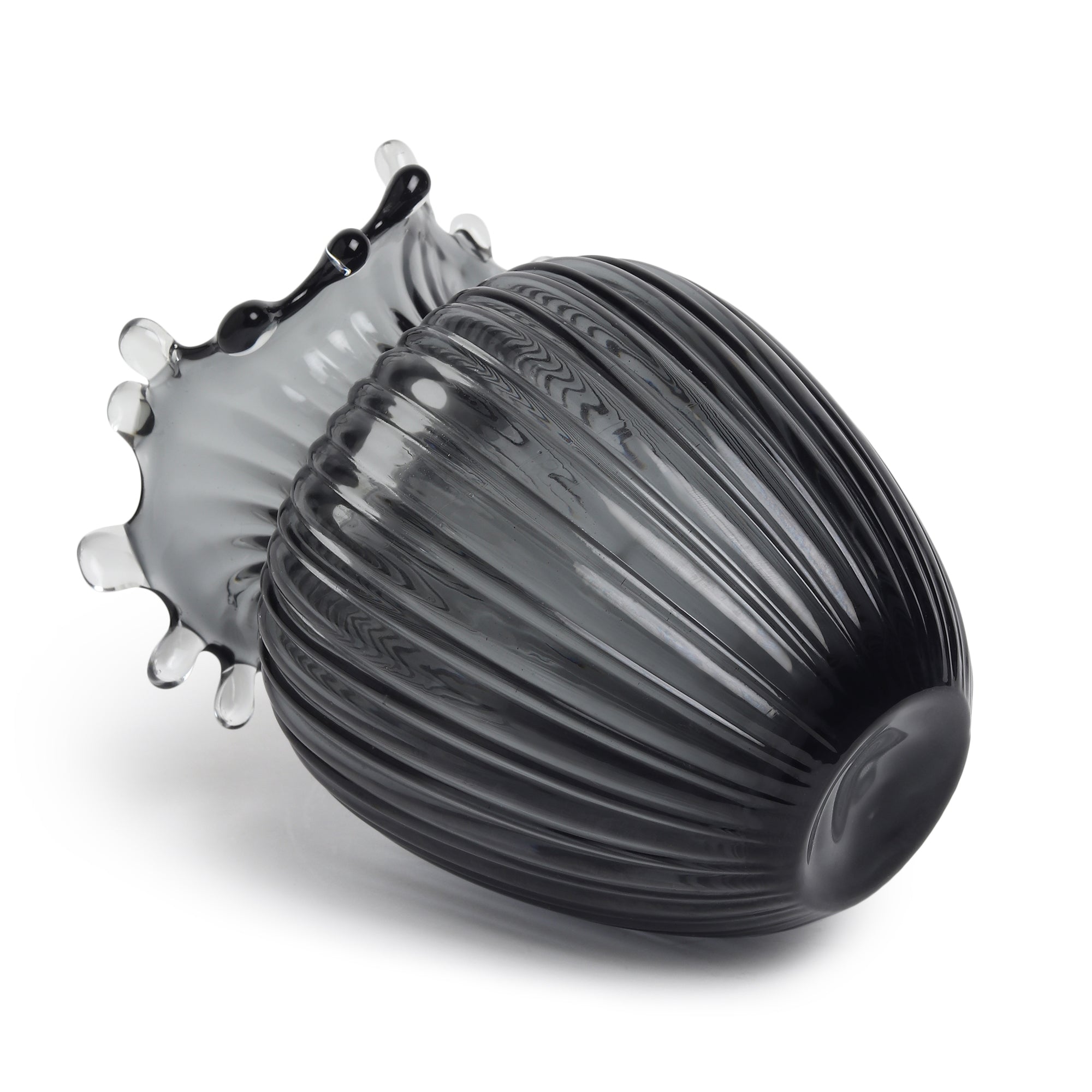 Gatsby Grey Large Glass Vase