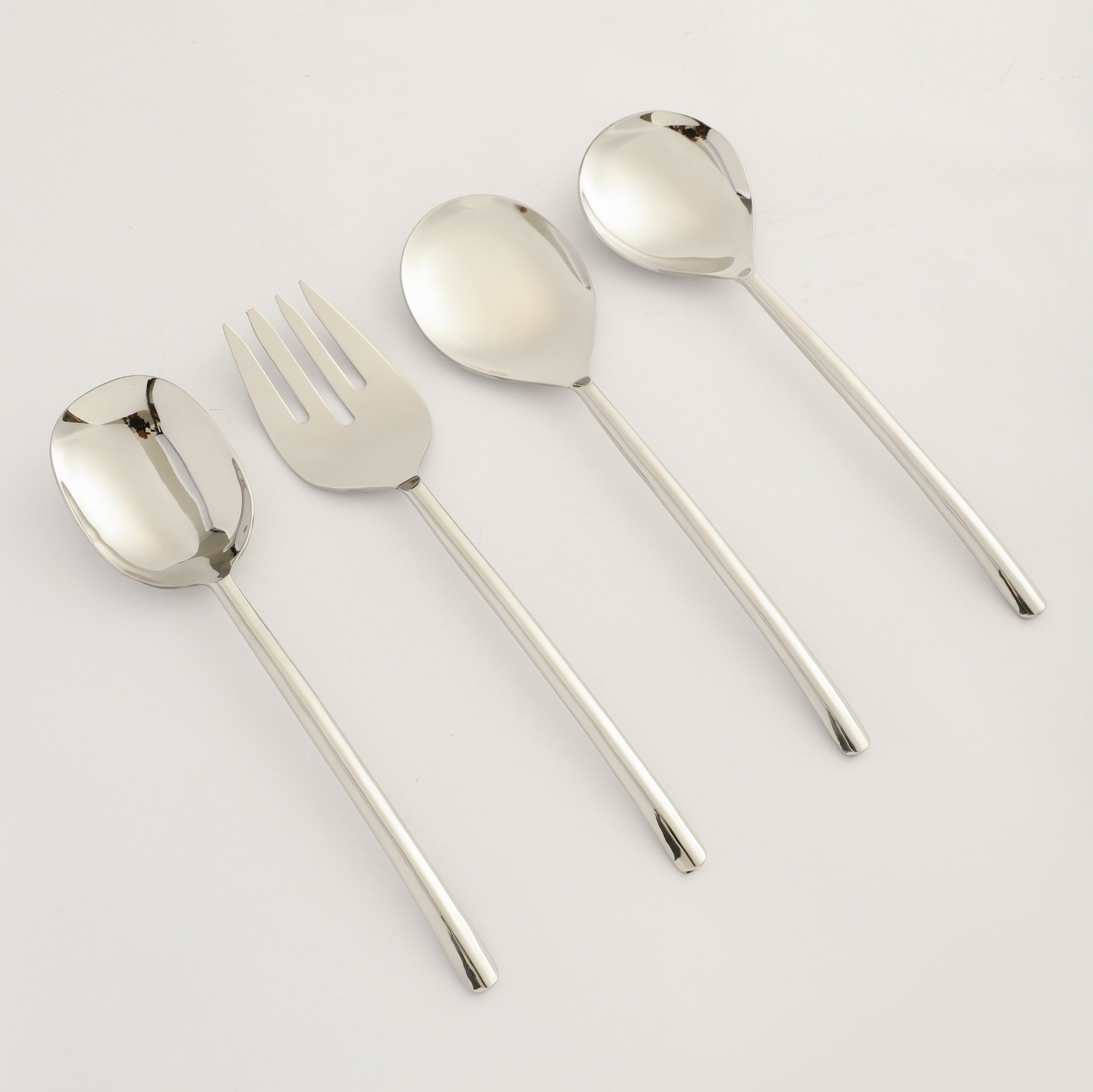 Ava Luxe Silver Serving Set
