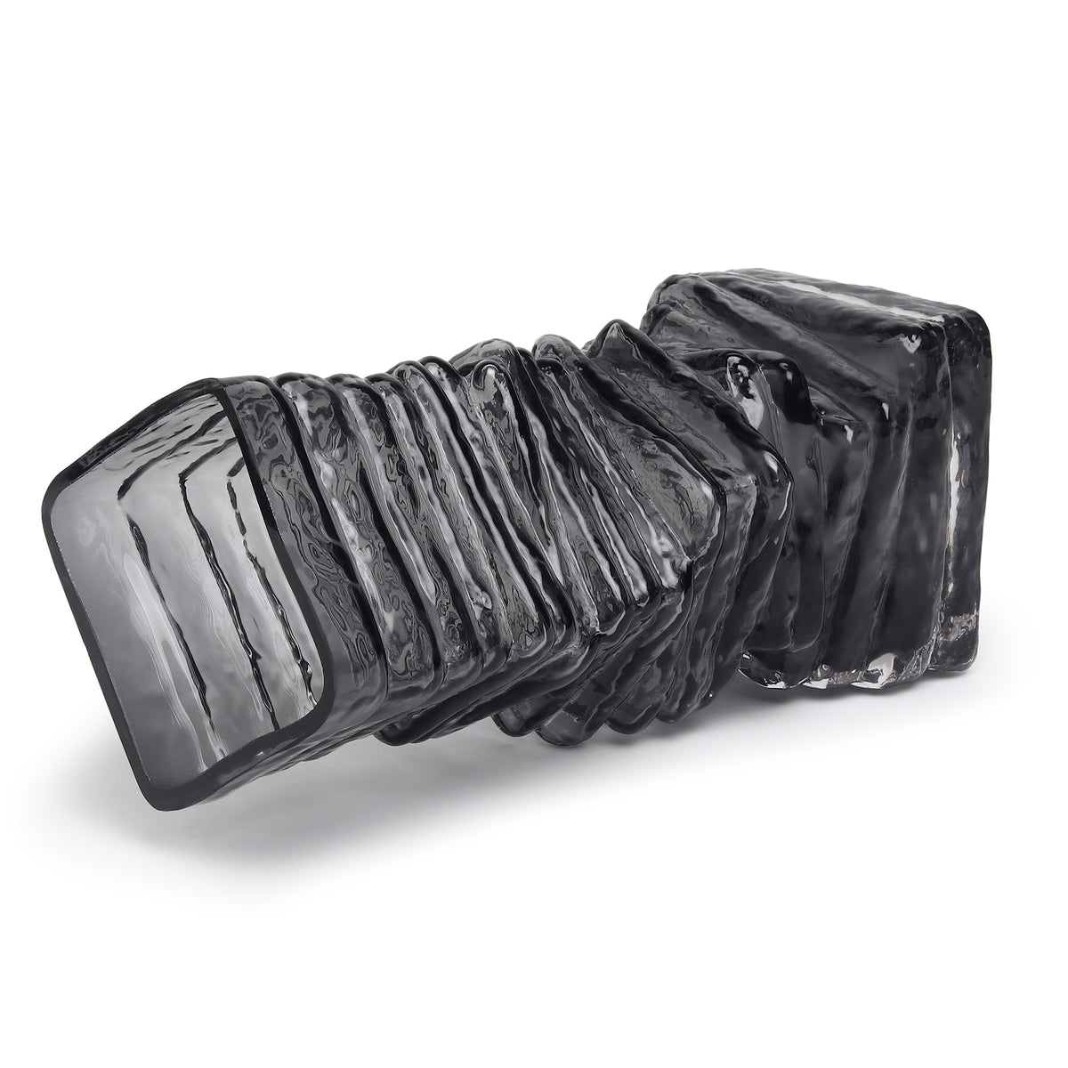 Strata Black Glass Vase