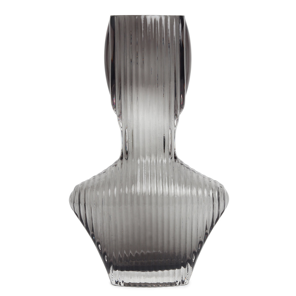 Apollo Grey Glass Vase