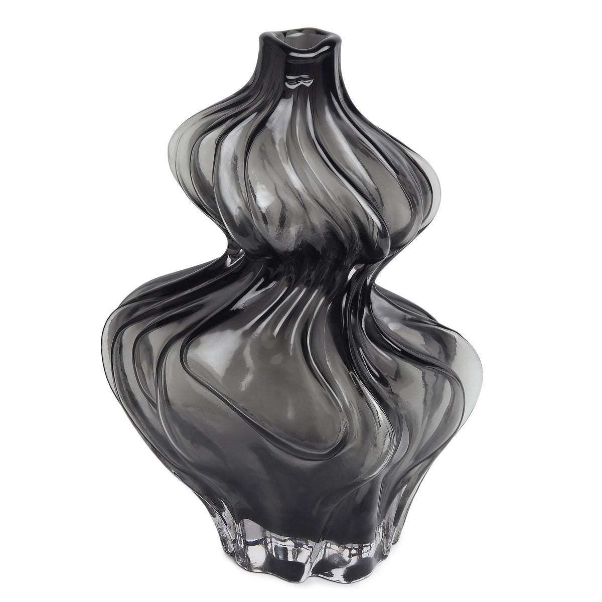 Sway  Black Glass Vase