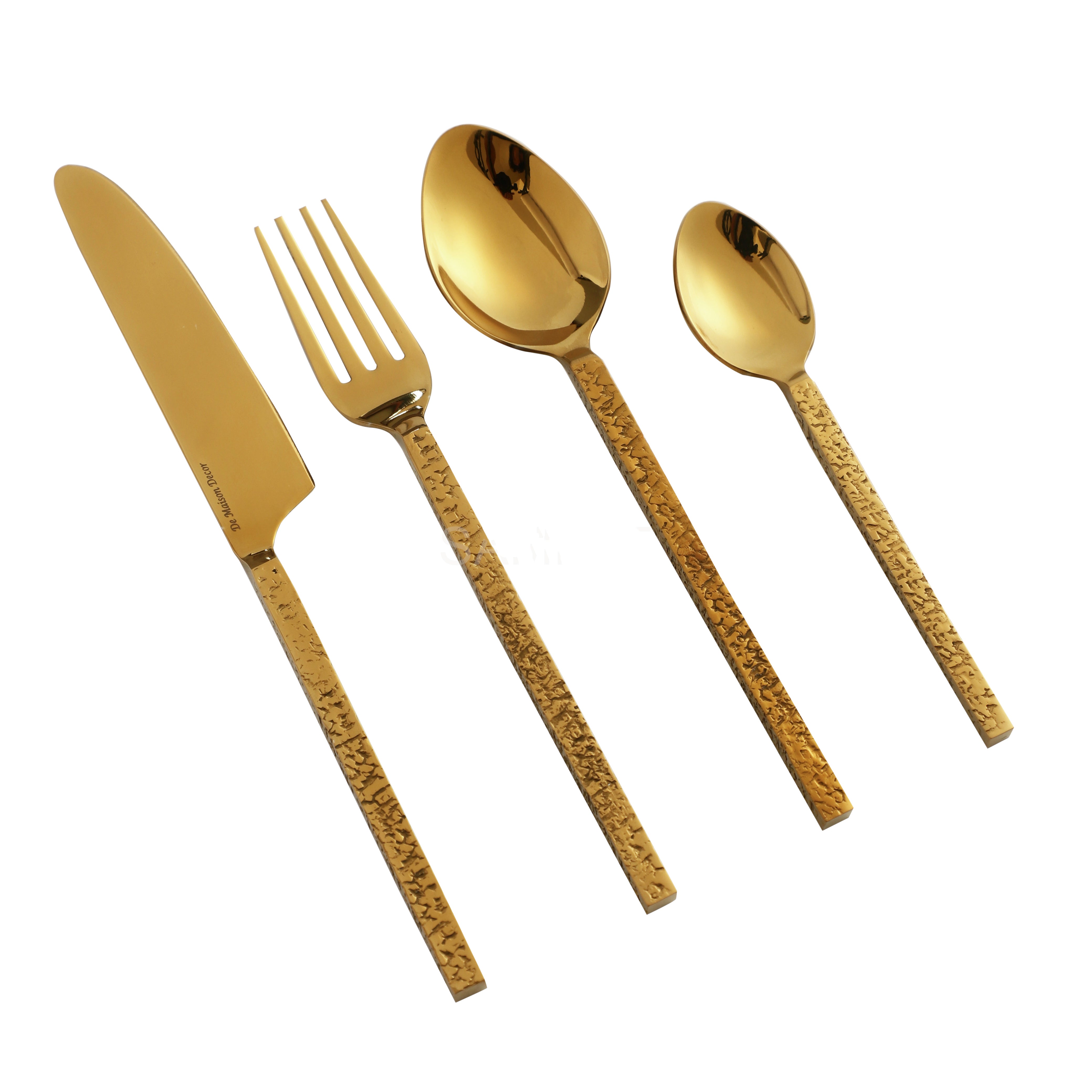 Ember Texture Cutlery Set Gold