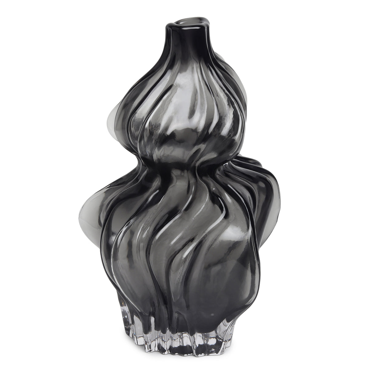Sway  Black Glass Vase
