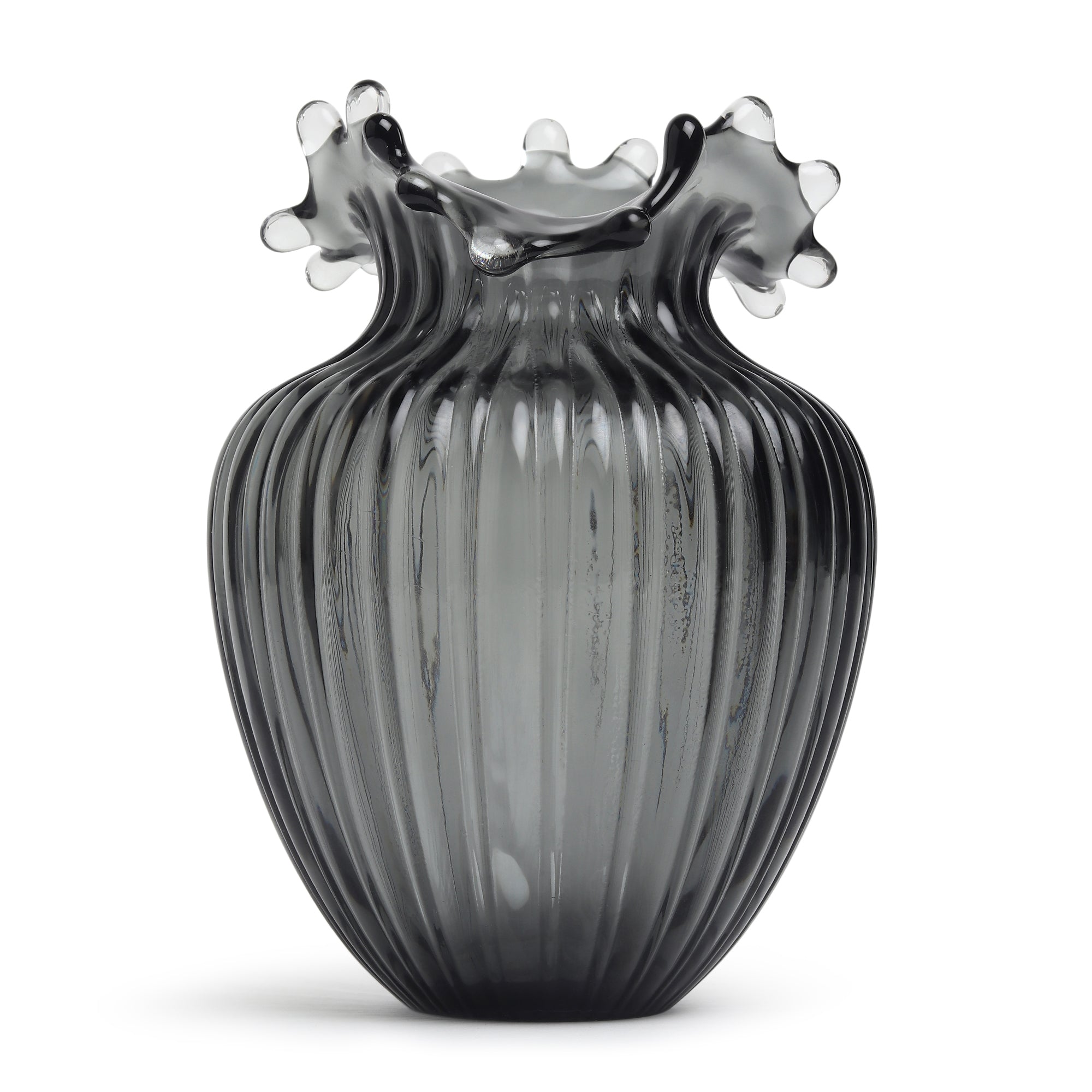 Gatsby Grey Small Glass Vase