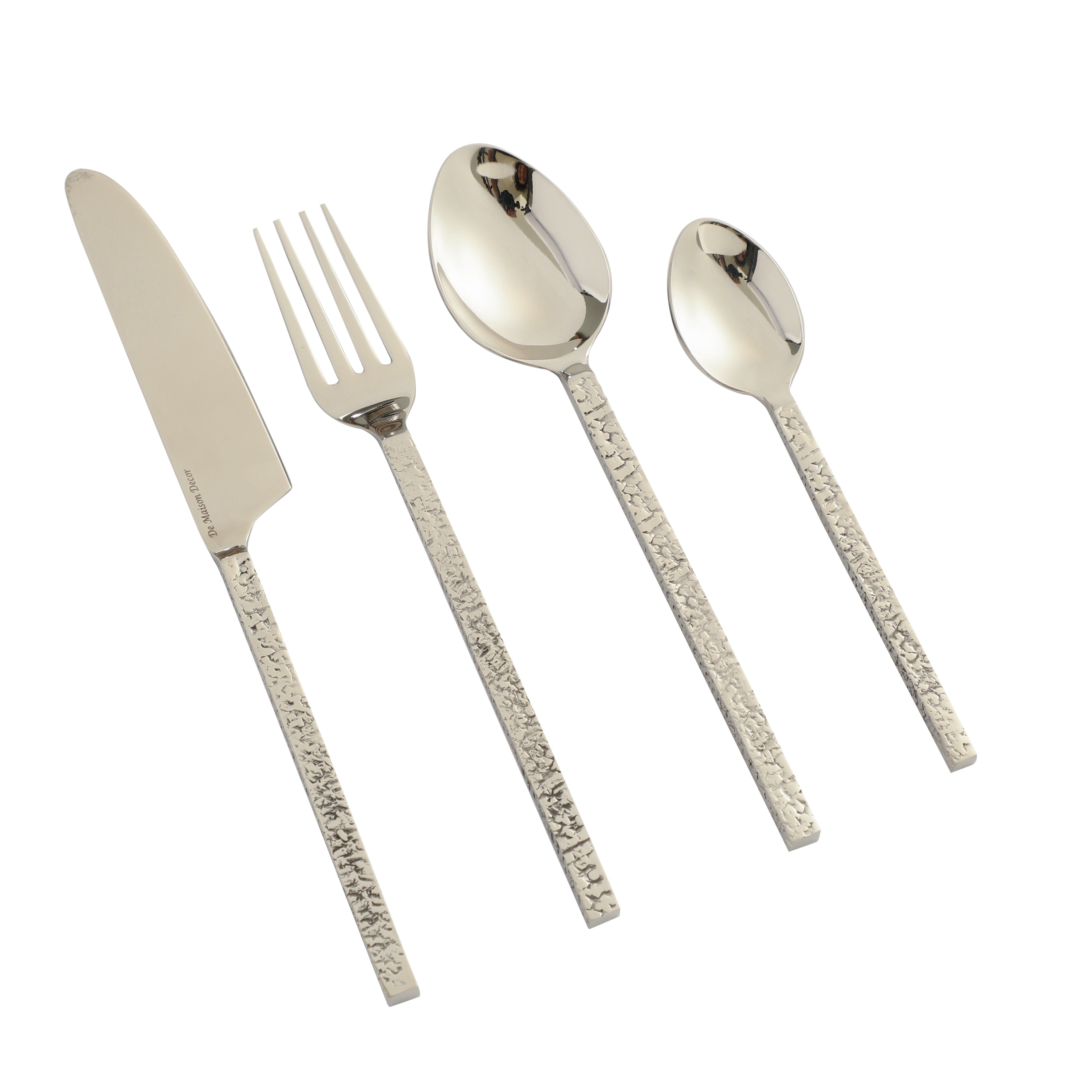 Ember Texture Cutlery Set Silver
