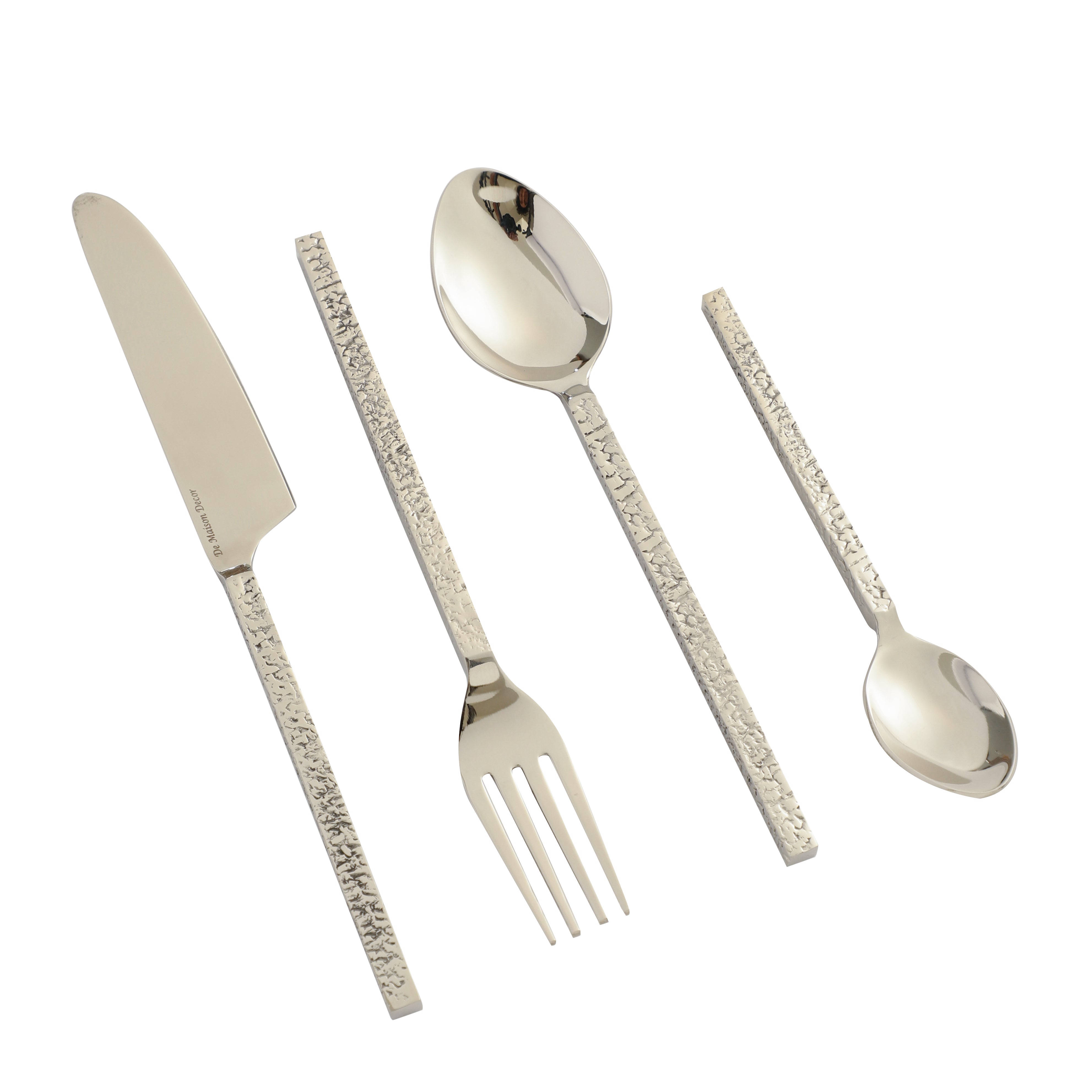 Ember Texture Cutlery Set Silver