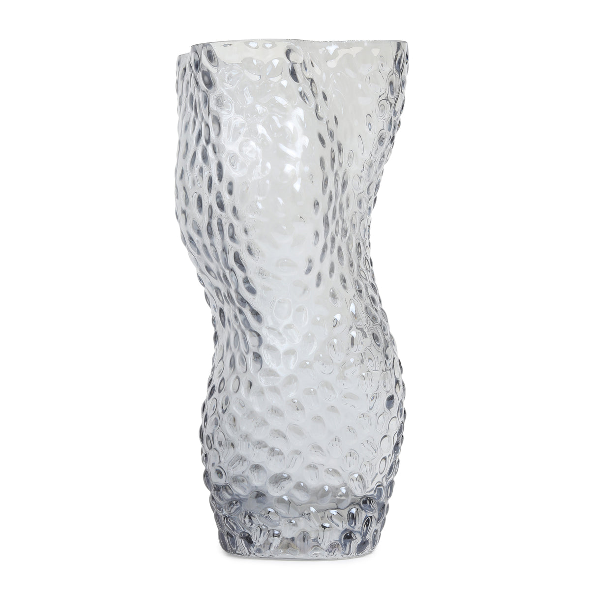 Dimple Glass Vase Black