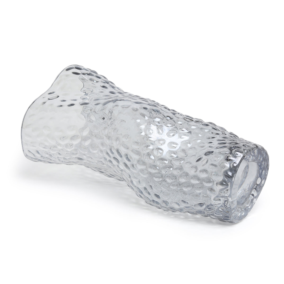Dimple Glass Vase Black