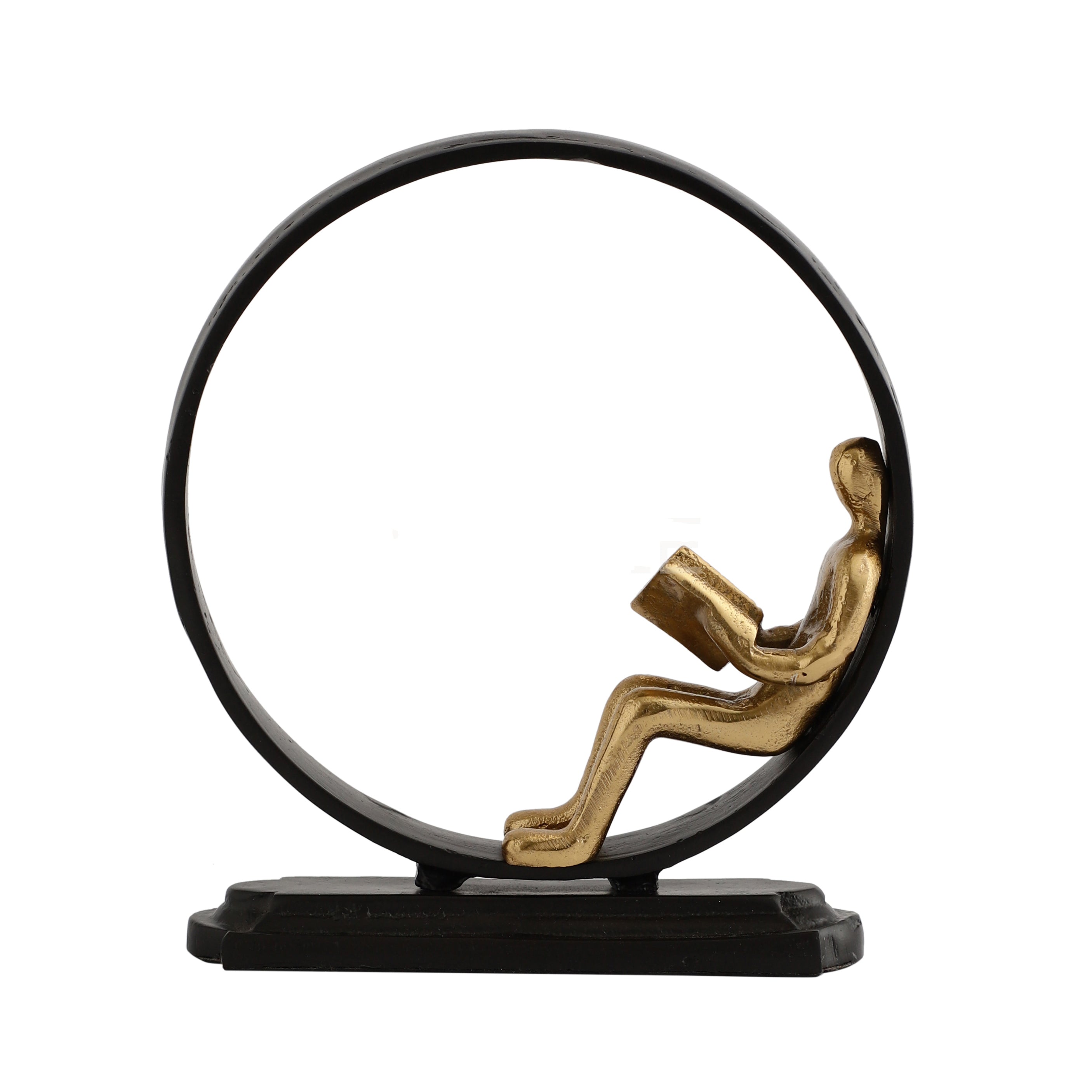 Eternal Reader Sculpture Black