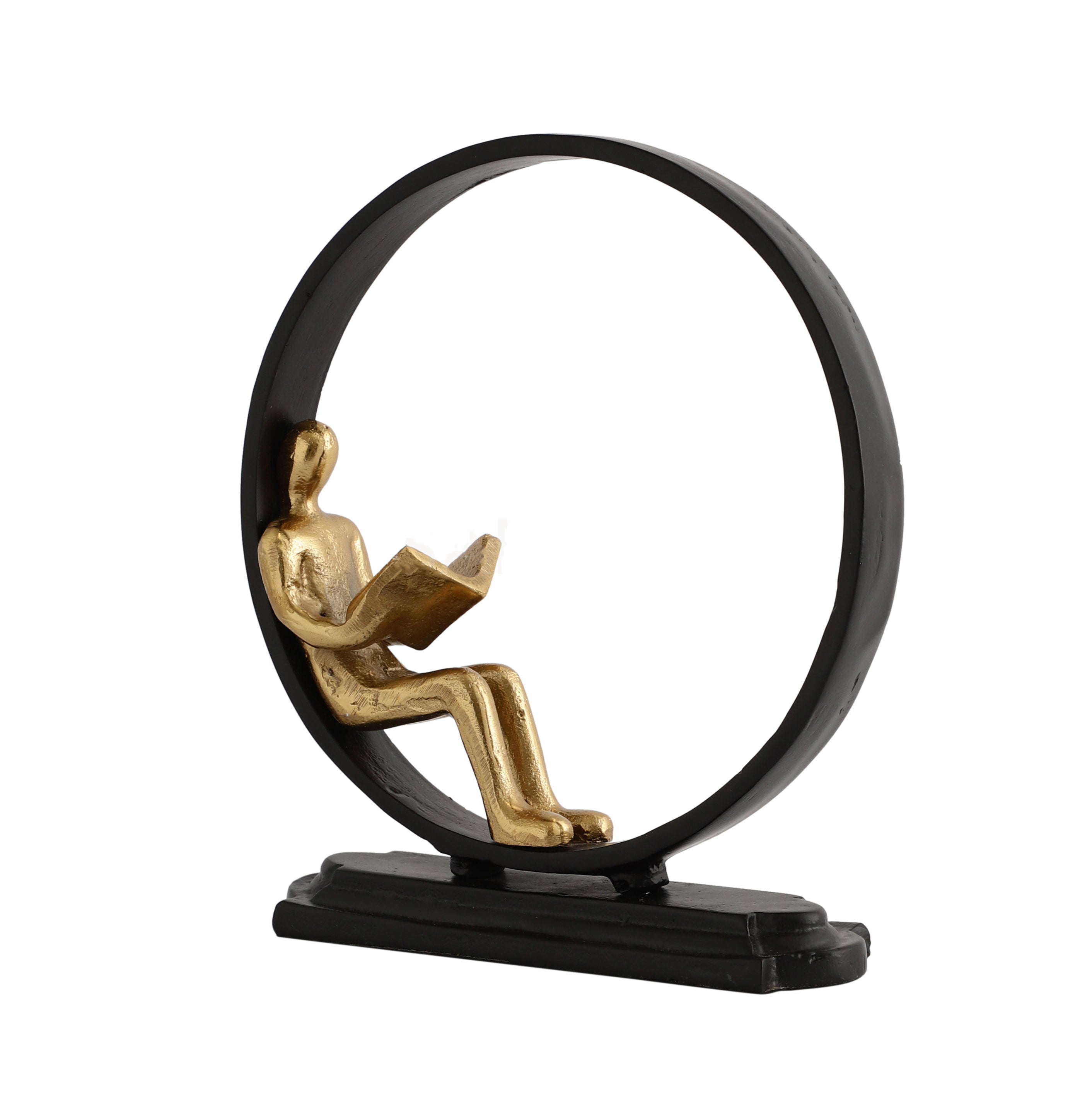Eternal Reader Sculpture Black