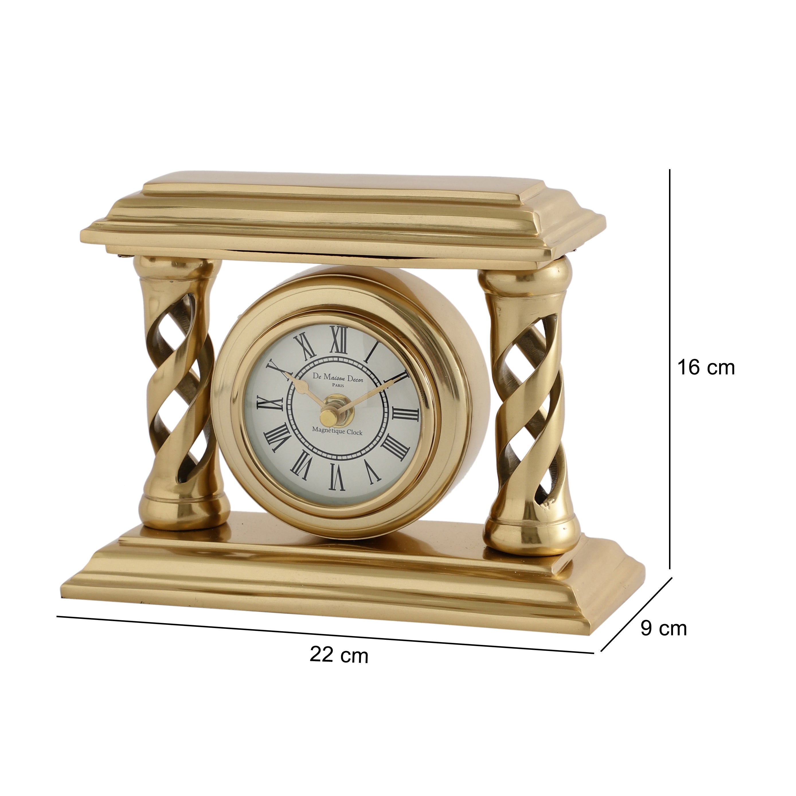 Velor Gold Table Clock