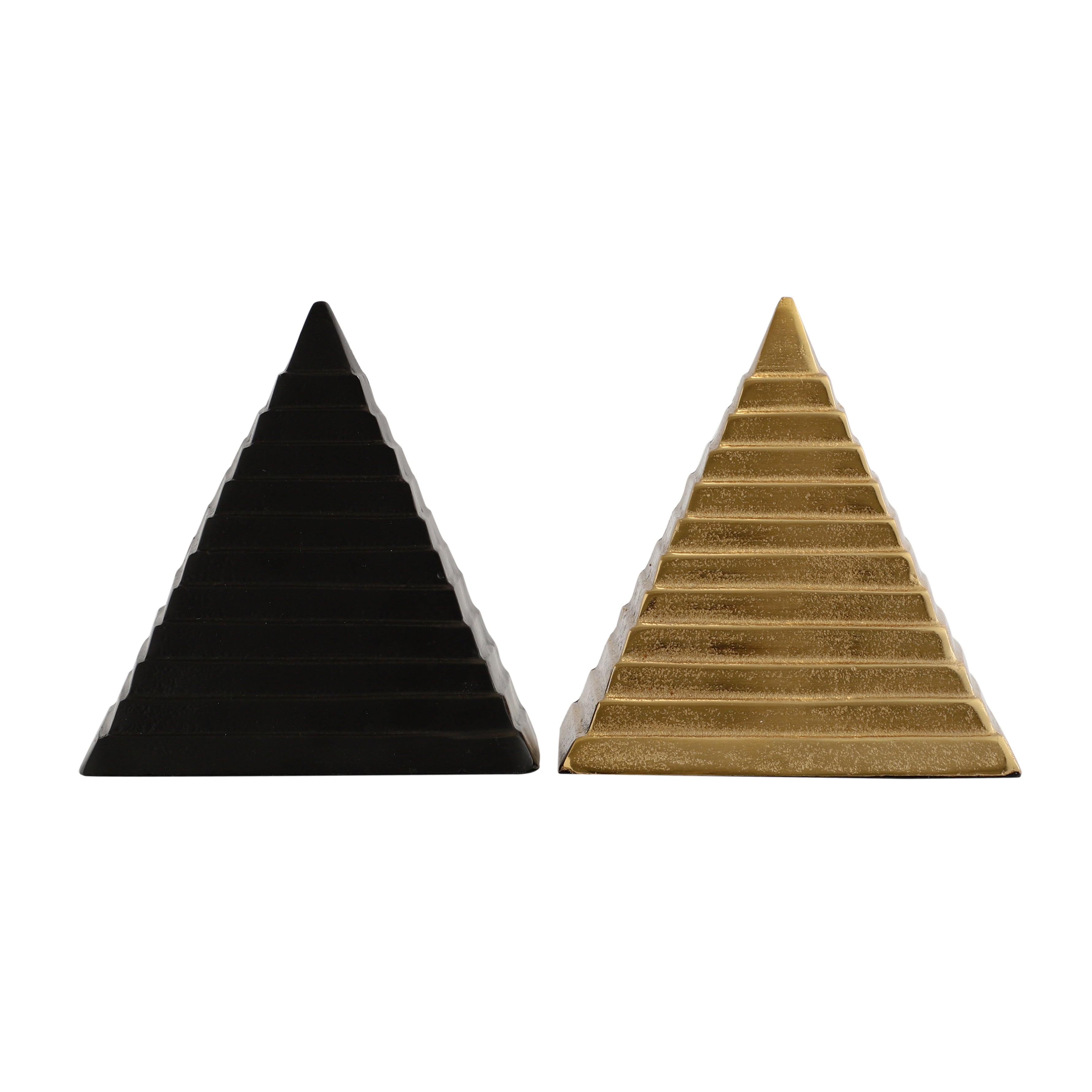 Pyramidon Bookend in Gold and Black
