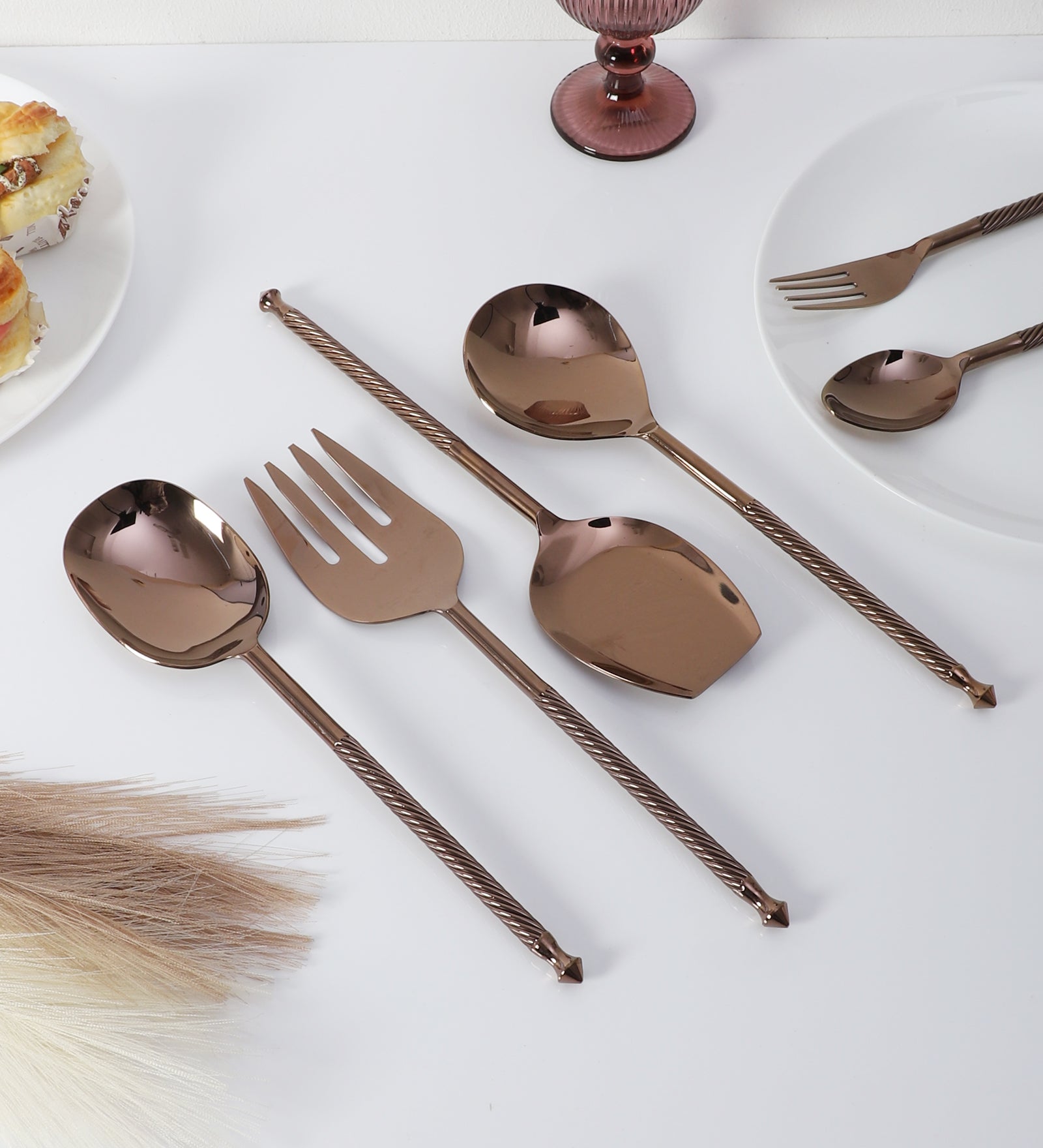Brio Serving Set Rose Gold