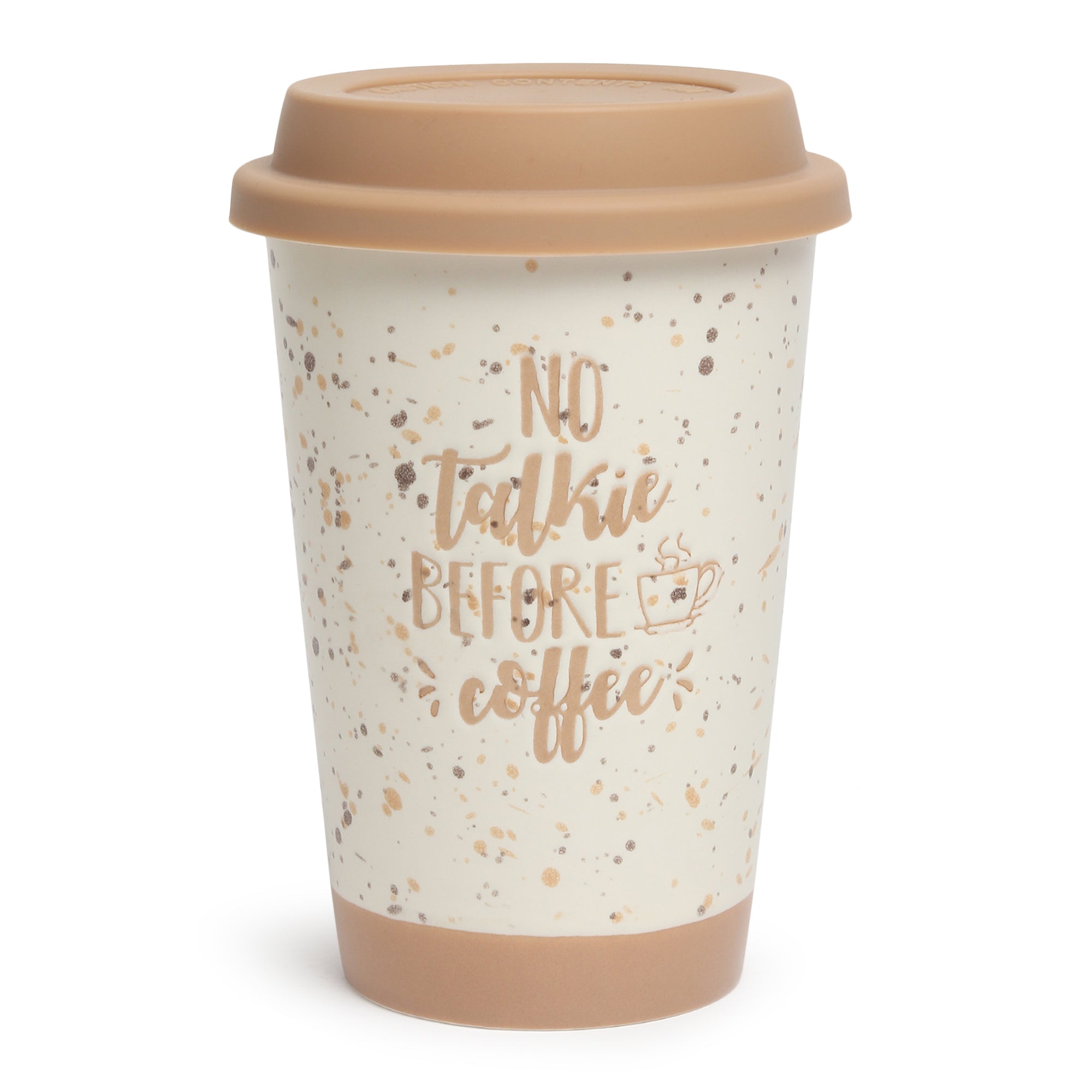 Coffee First Beige Ceramic Mug